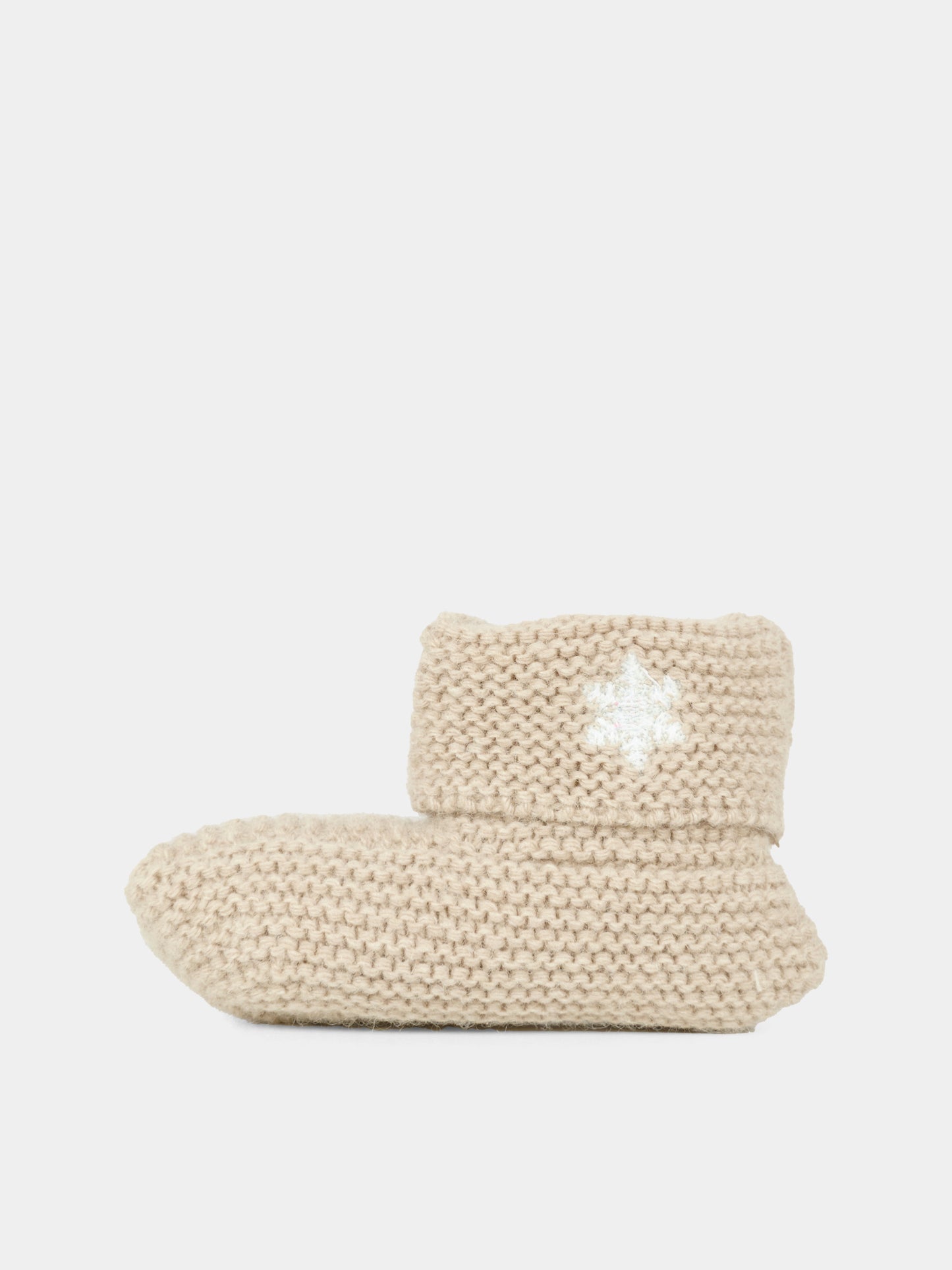 Babbucce beige per neonati con ape,Nanán,I25013BE