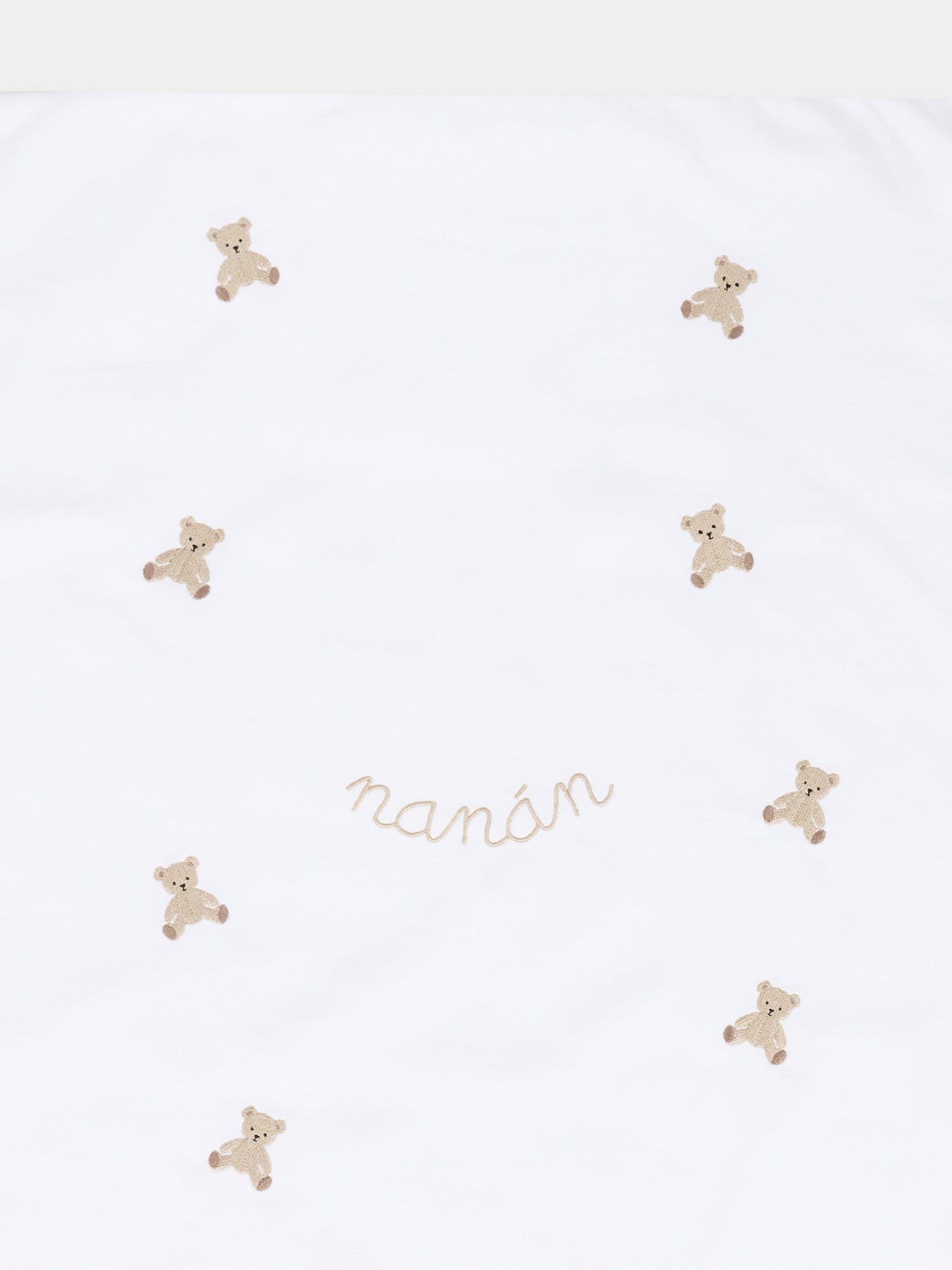 Coperta bianca per neonati con orsetti,Nanán,I25020B