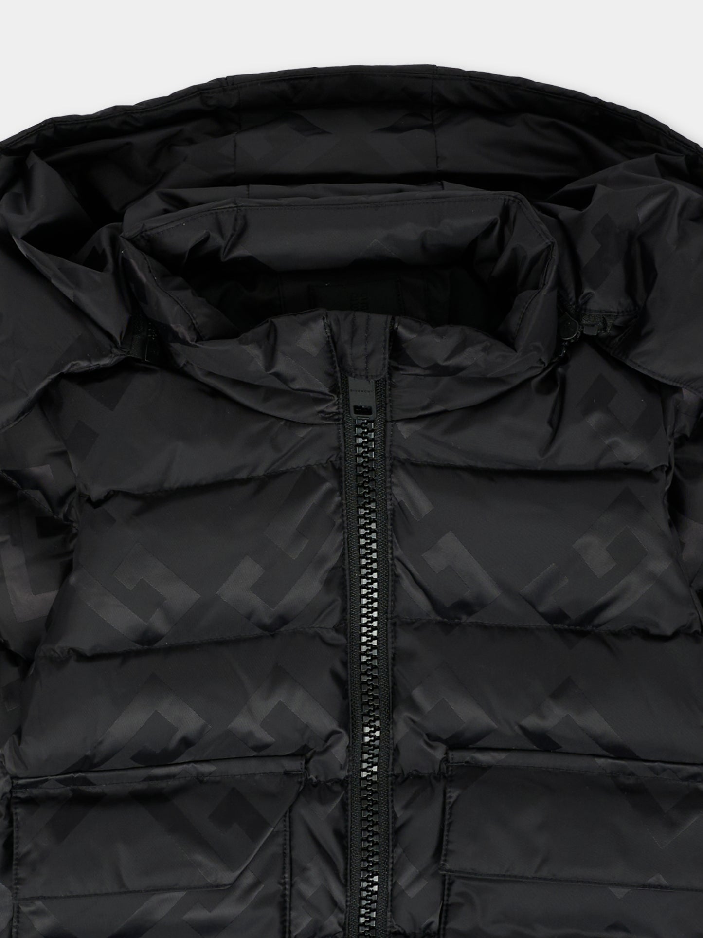 Piumino nero per neonato con motivo 4G,Givenchy Kids,H30883 09B
