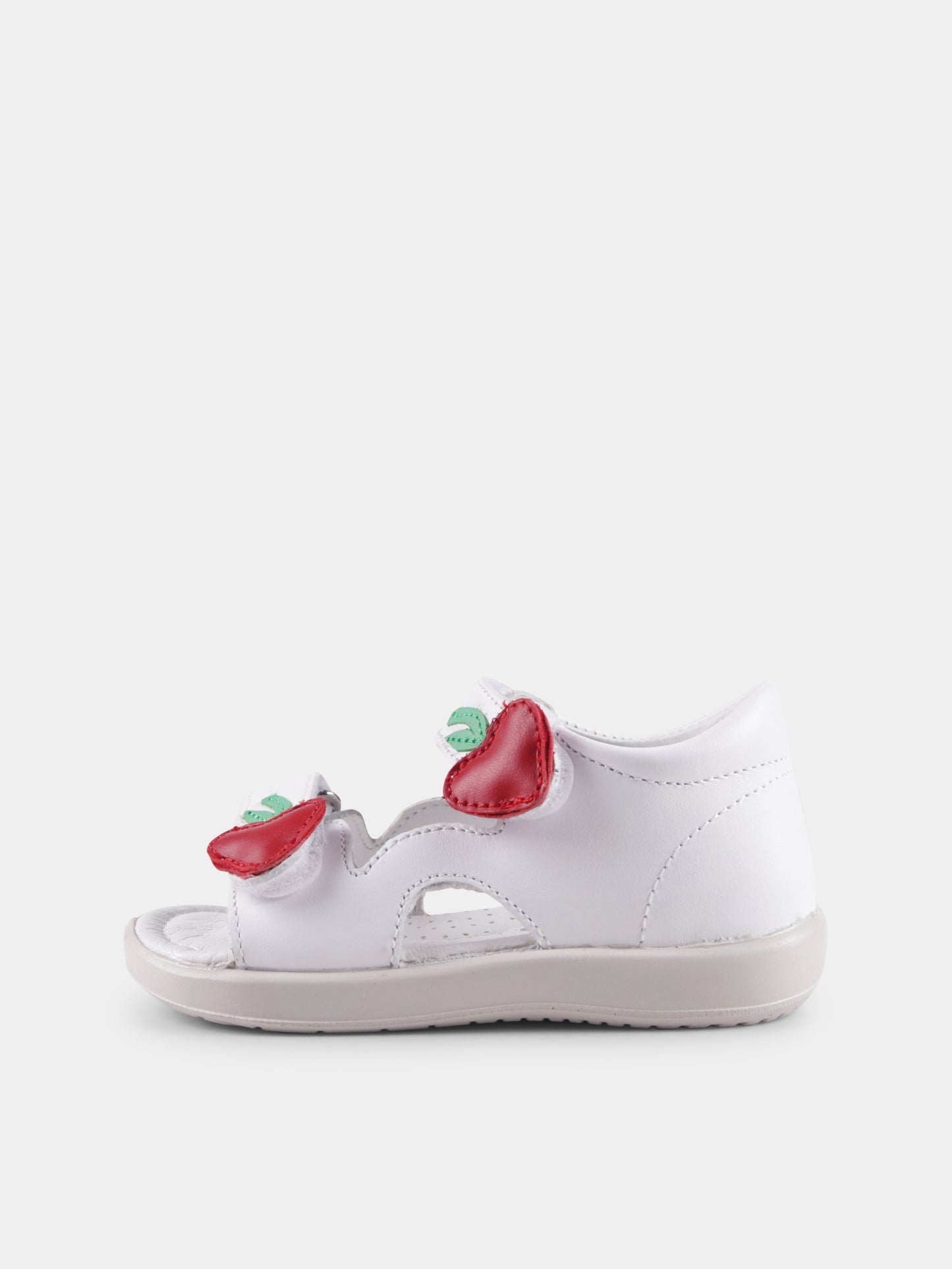 Sandali Mariss bianchi per neonata e bambina con fragole,Falcotto,001 1501094 01 0N01 MARISS
