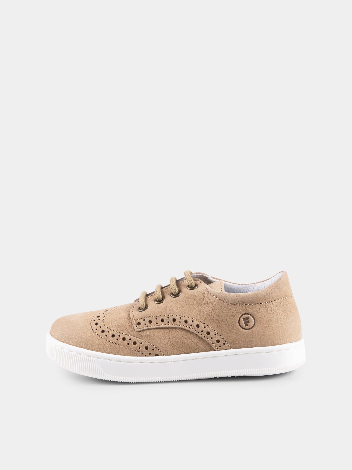 Brown lace-ups for baby boy and boy