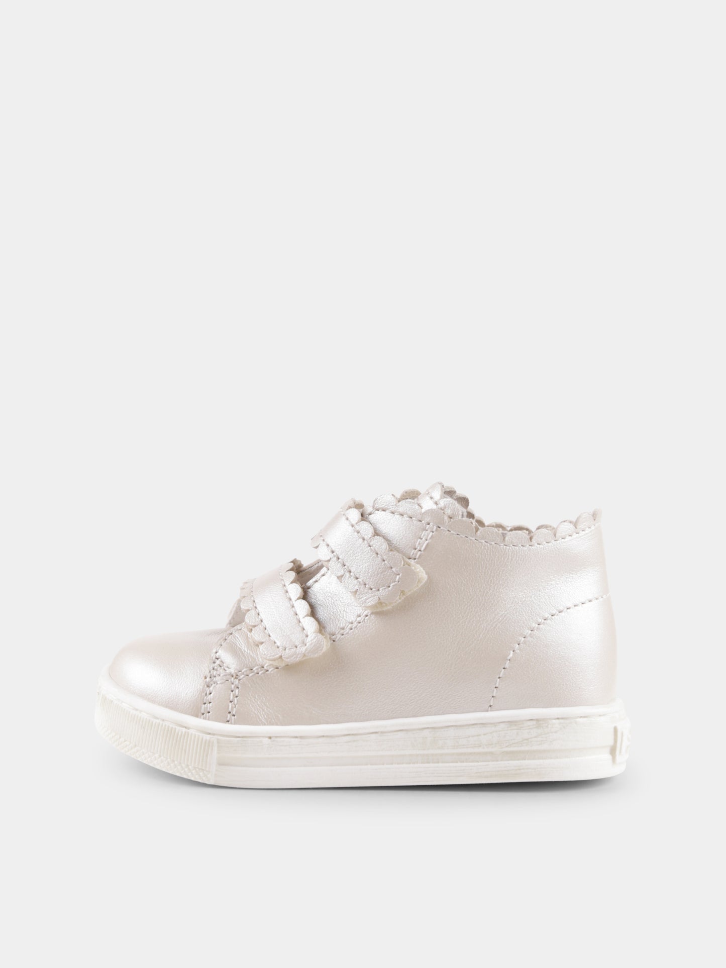 Ivory sneakers for baby girl and girl