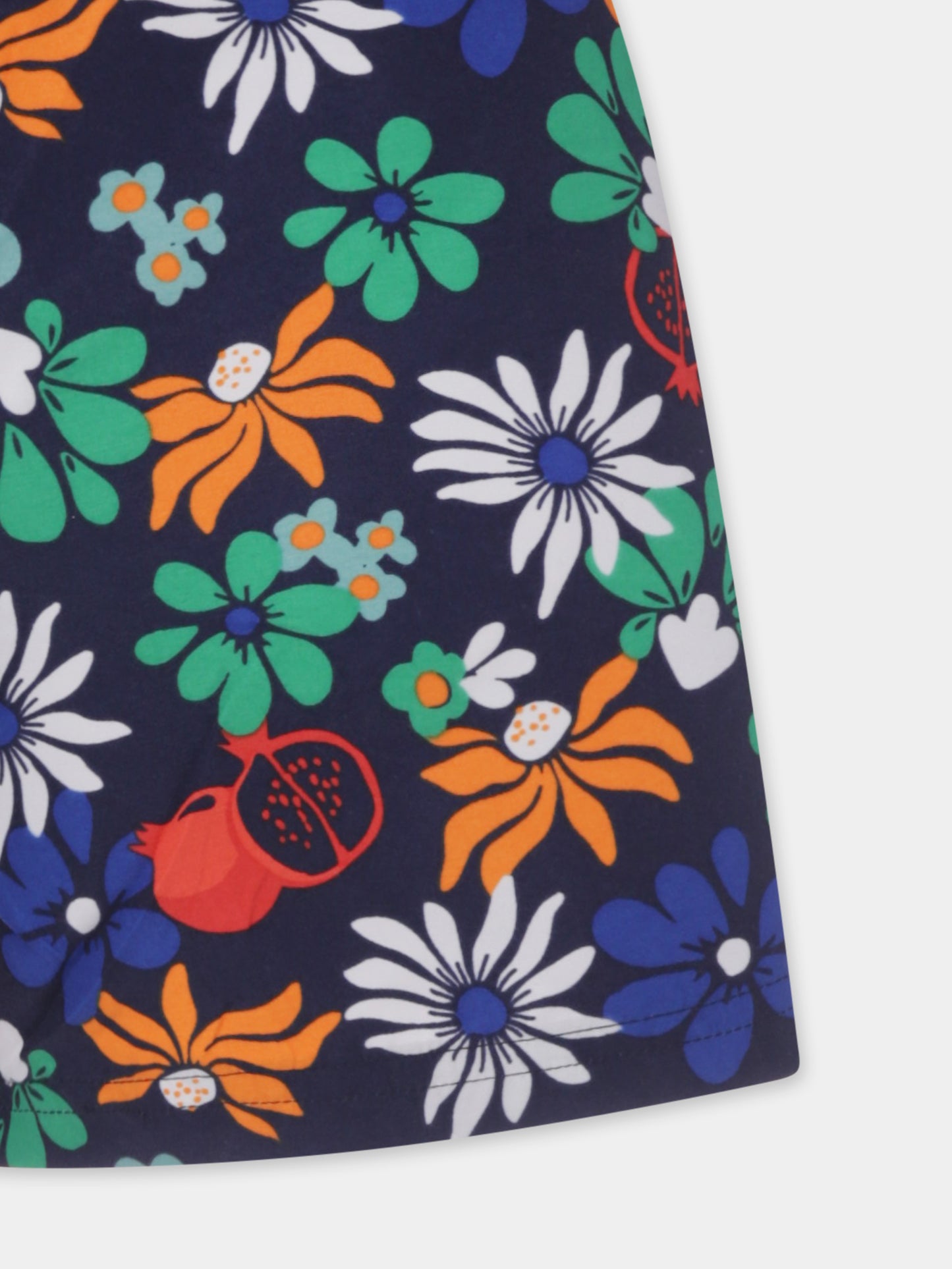 Boxer mare blu per bambino con stampa floreale,Petit Bateau,A09NT 01