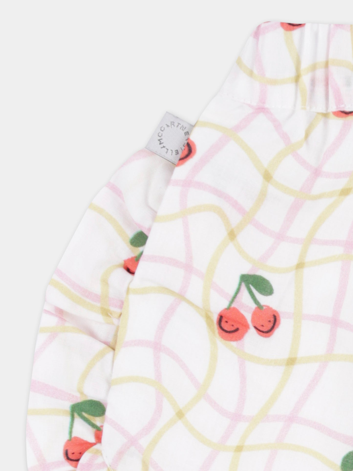 Shorts avorio per neonata con ciliegie all over,Stella Mccartney Kids,TW6059 Z2717 101MC