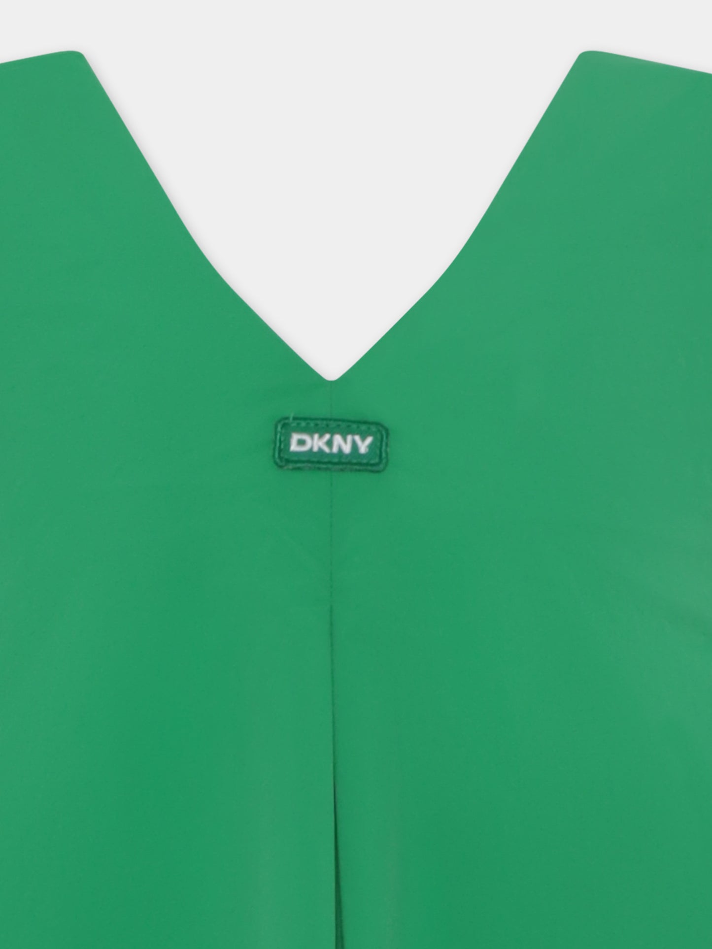 Vestito verde per bambina con logo,Dkny,D62329 709