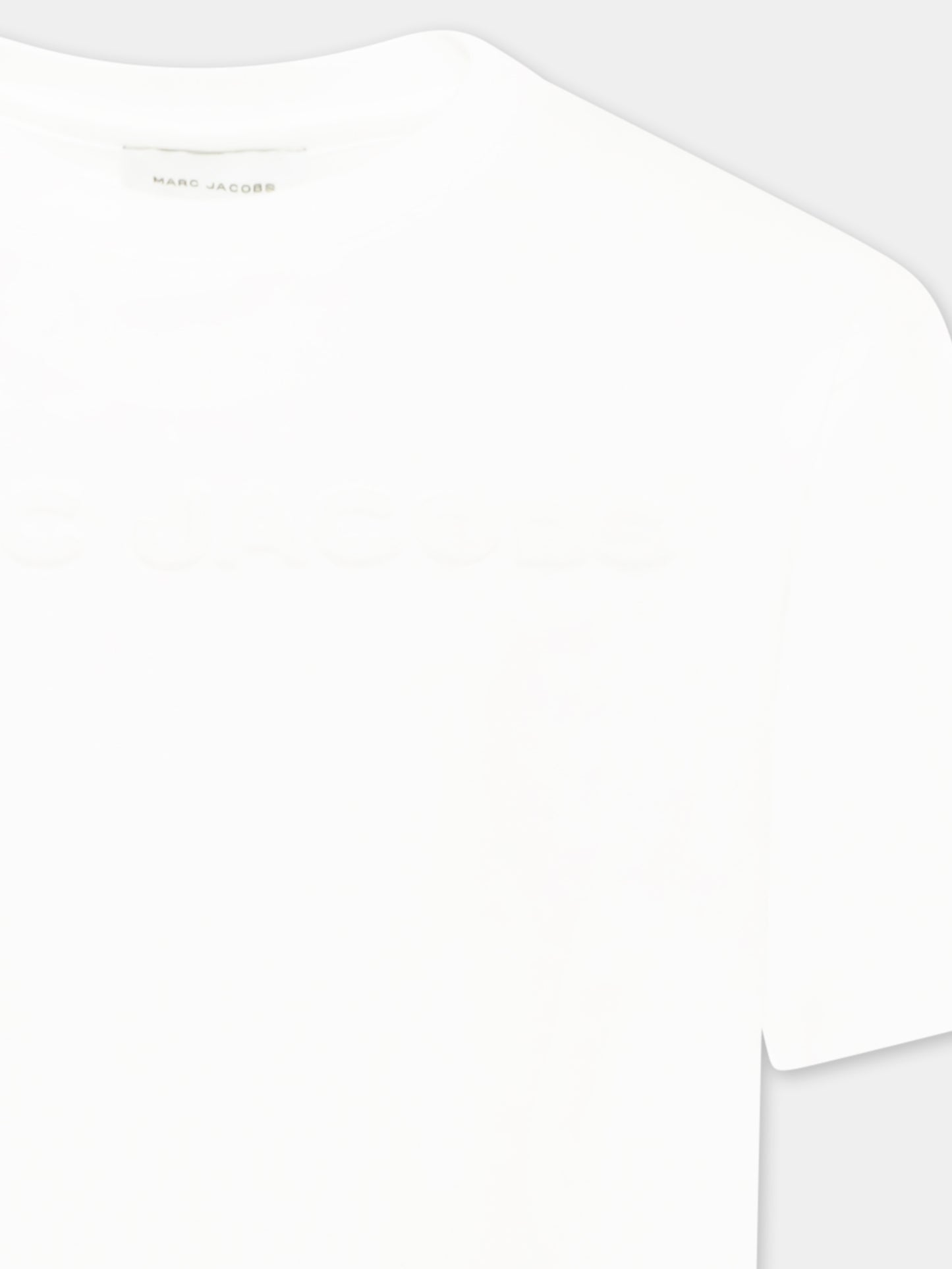 T-shirt bianca per bambini con logo,Marc Jacobs,W60039 10P