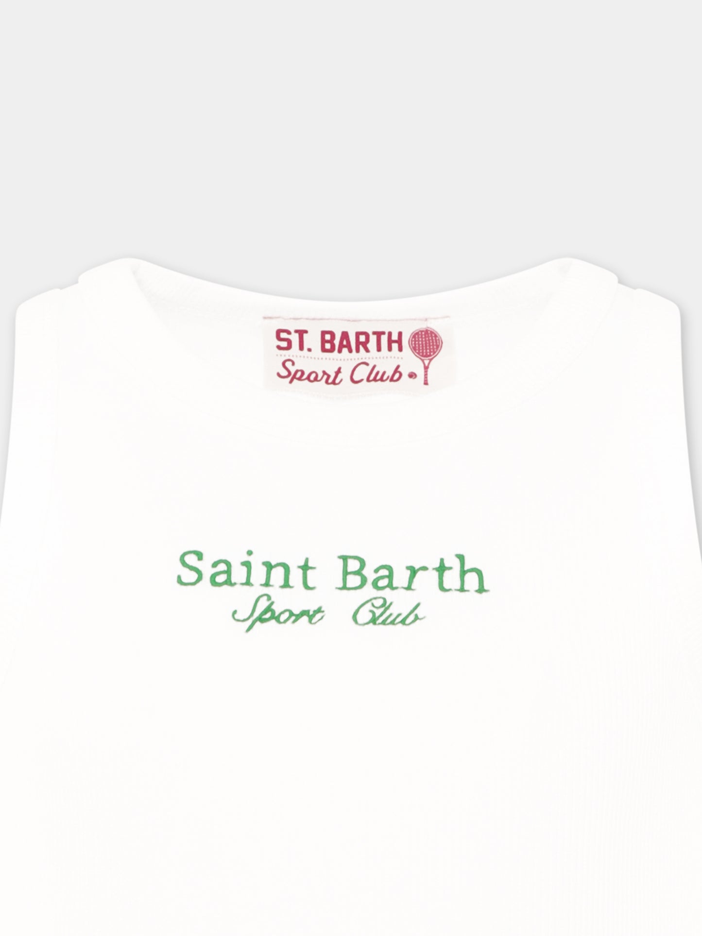 White crop tank top for girl with writing