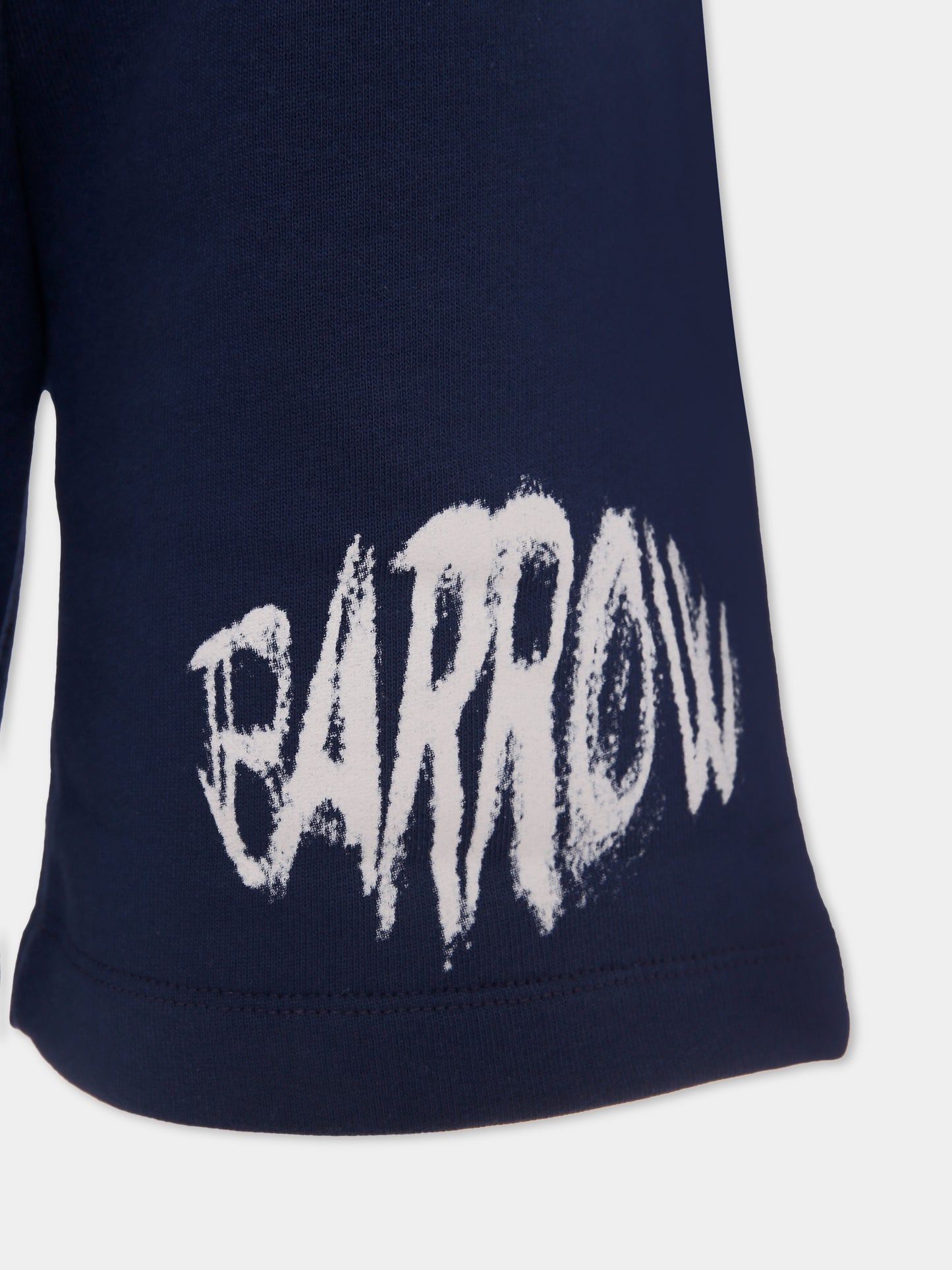 Shorts blu per bambini con palma e logo,Barrow,S5BKJUBE061 060