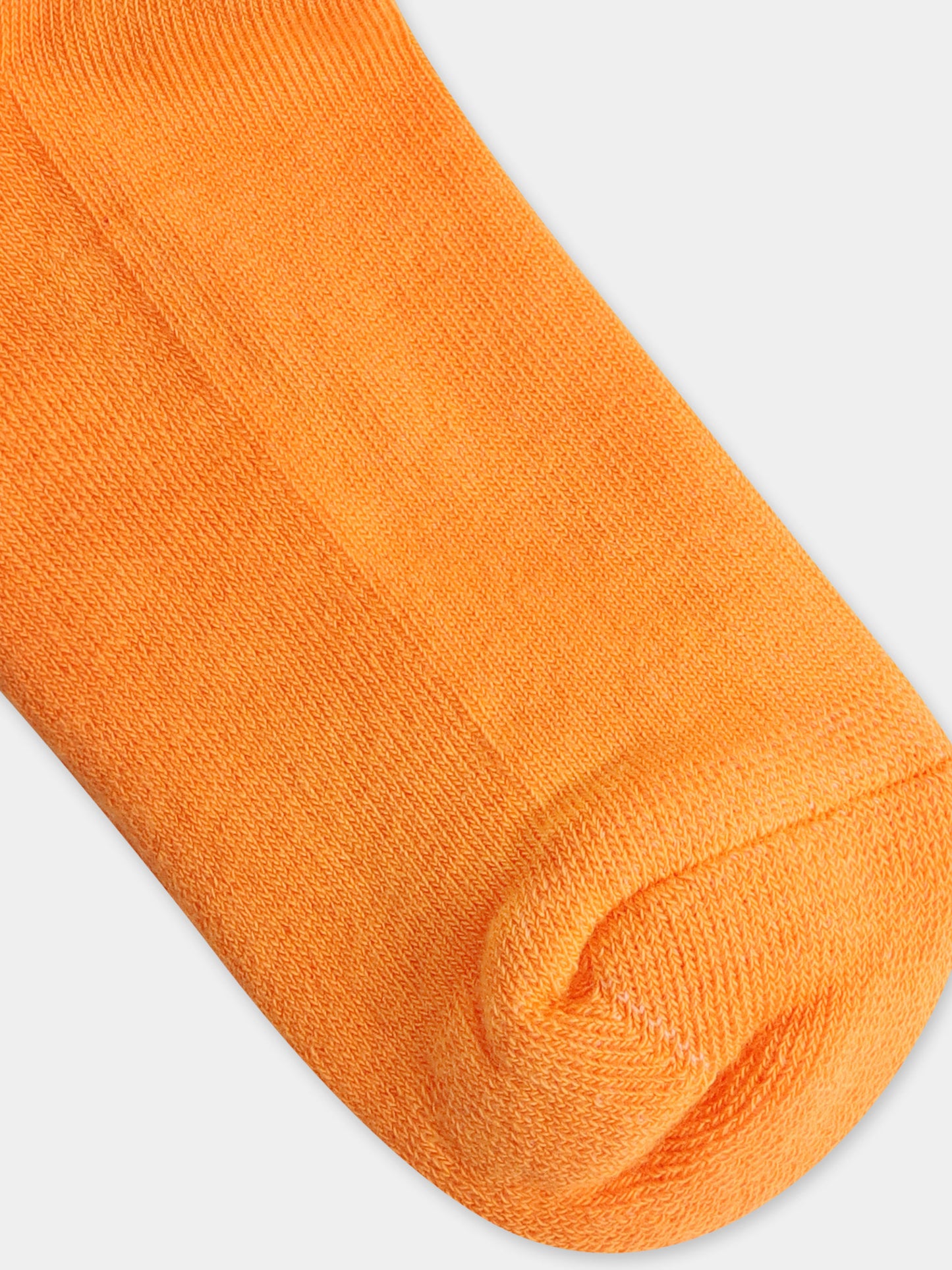 Orange socks for kids with logo