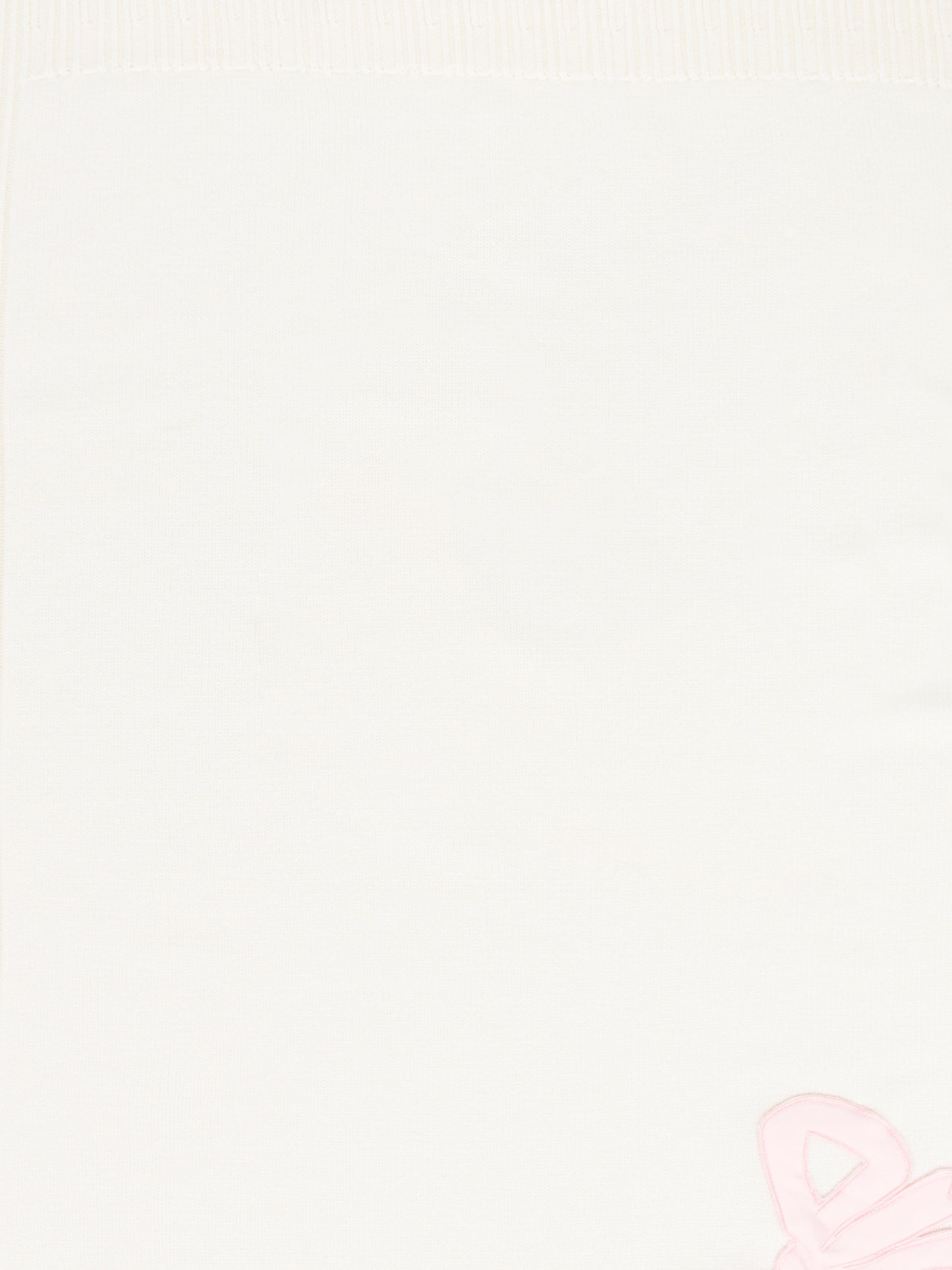 Coperta avorio per neonata con fiocco,Gensami,COP-FIOCCOT-WE