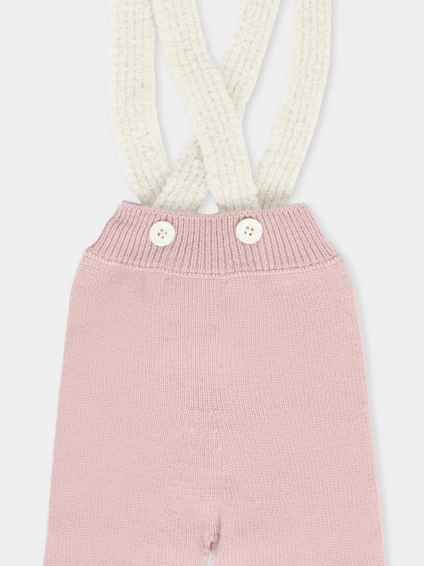 Pantaloni rosa per neonata,Gensami,SUSPENDER-ALP-WE CAMEO PINK