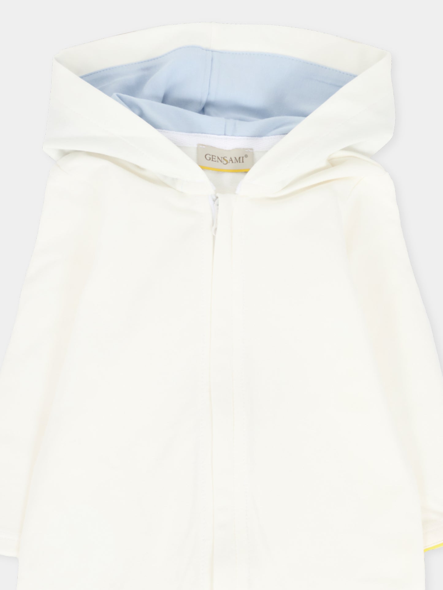 Tutina avorio per neonata con alpachino,Gensami,HOODIE-ALP-J OFF WHITE/PINK EARS