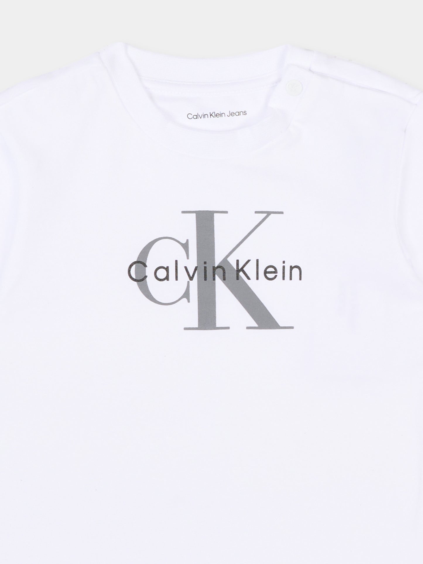 T-Shirt bianca per neonati con logo,Calvin Klein Kids,IN0IN00334 YAF
