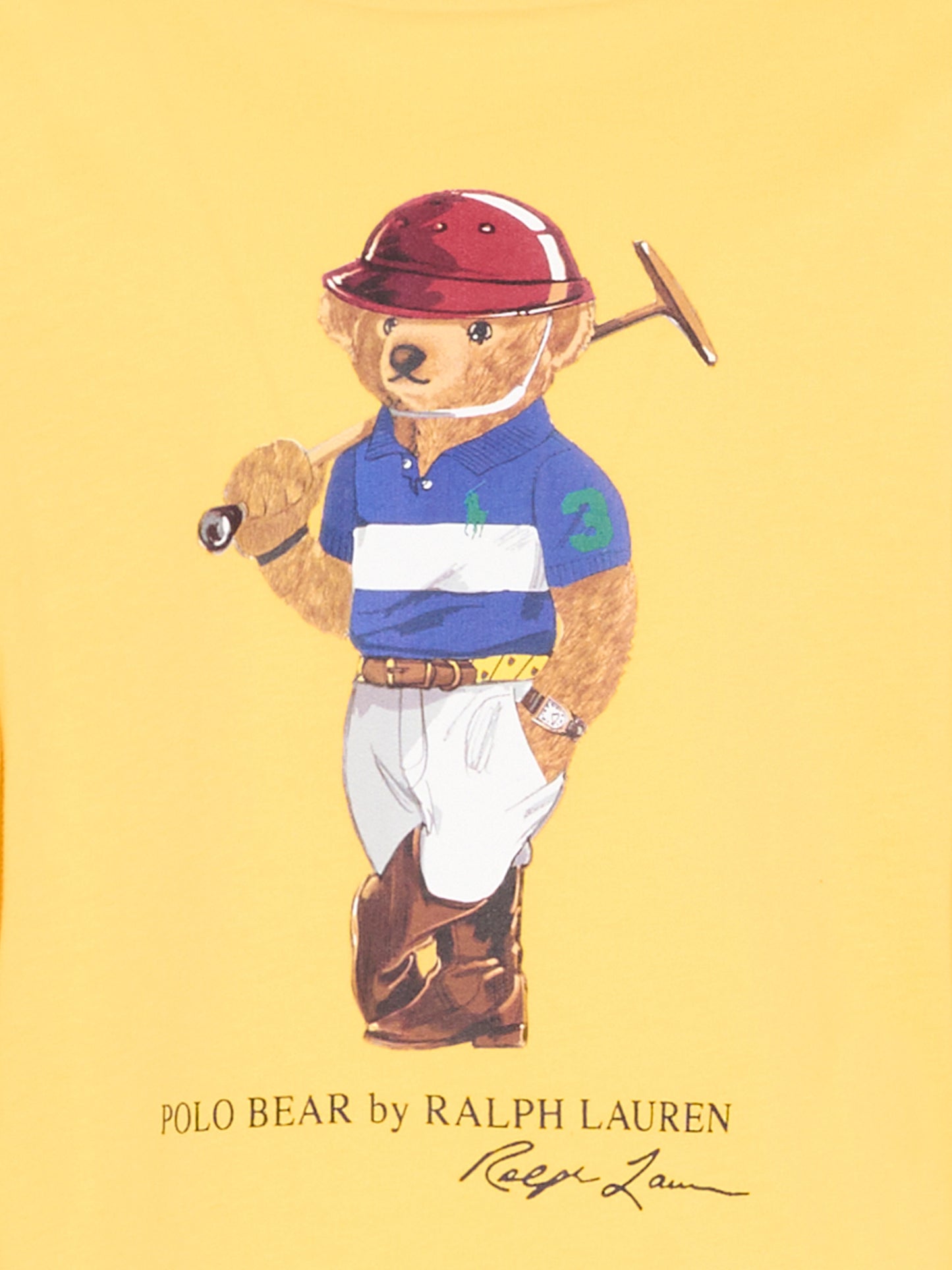 T-shirt gialla per bambino con Polo Bear,Ralph Lauren Kids,A96609001