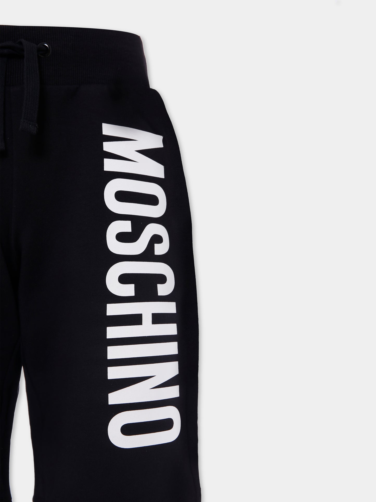 Shorts neri per bambino con logo,Moschino Kids,HUQ02F LDA25 60100