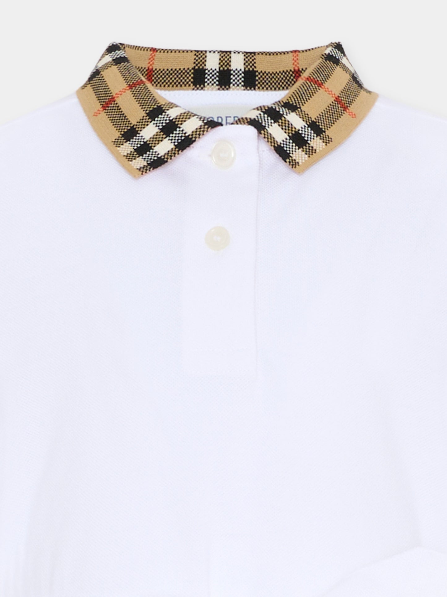 Vestito bianco per bambina con fiocco,Burberry Kids,8105586 A1464