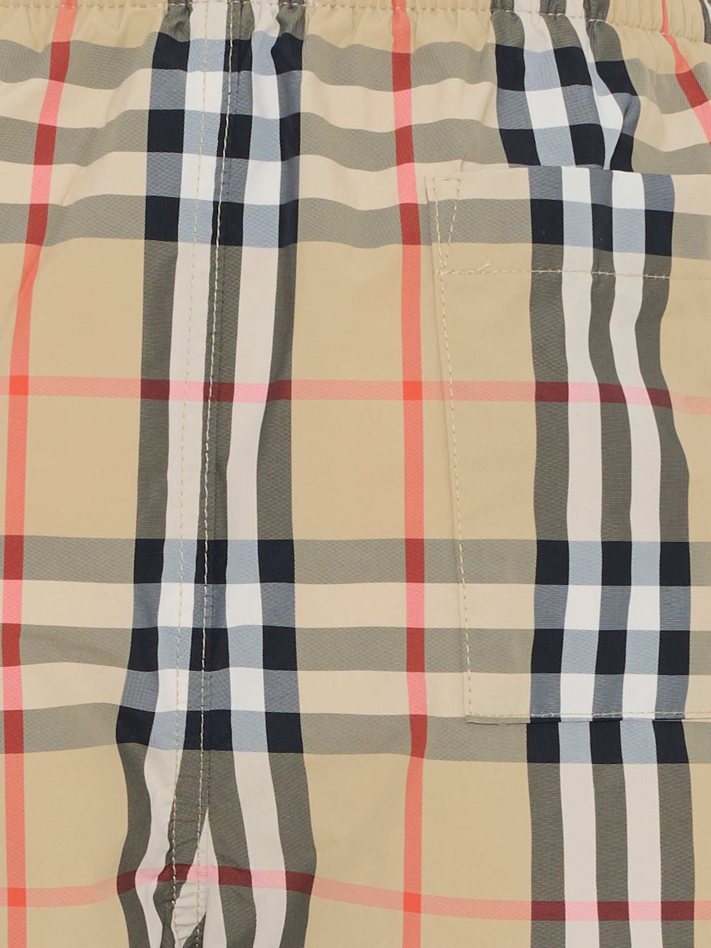 Boxer mare beige per bambino con check vintage,Burberry Kids,8117147 B9368