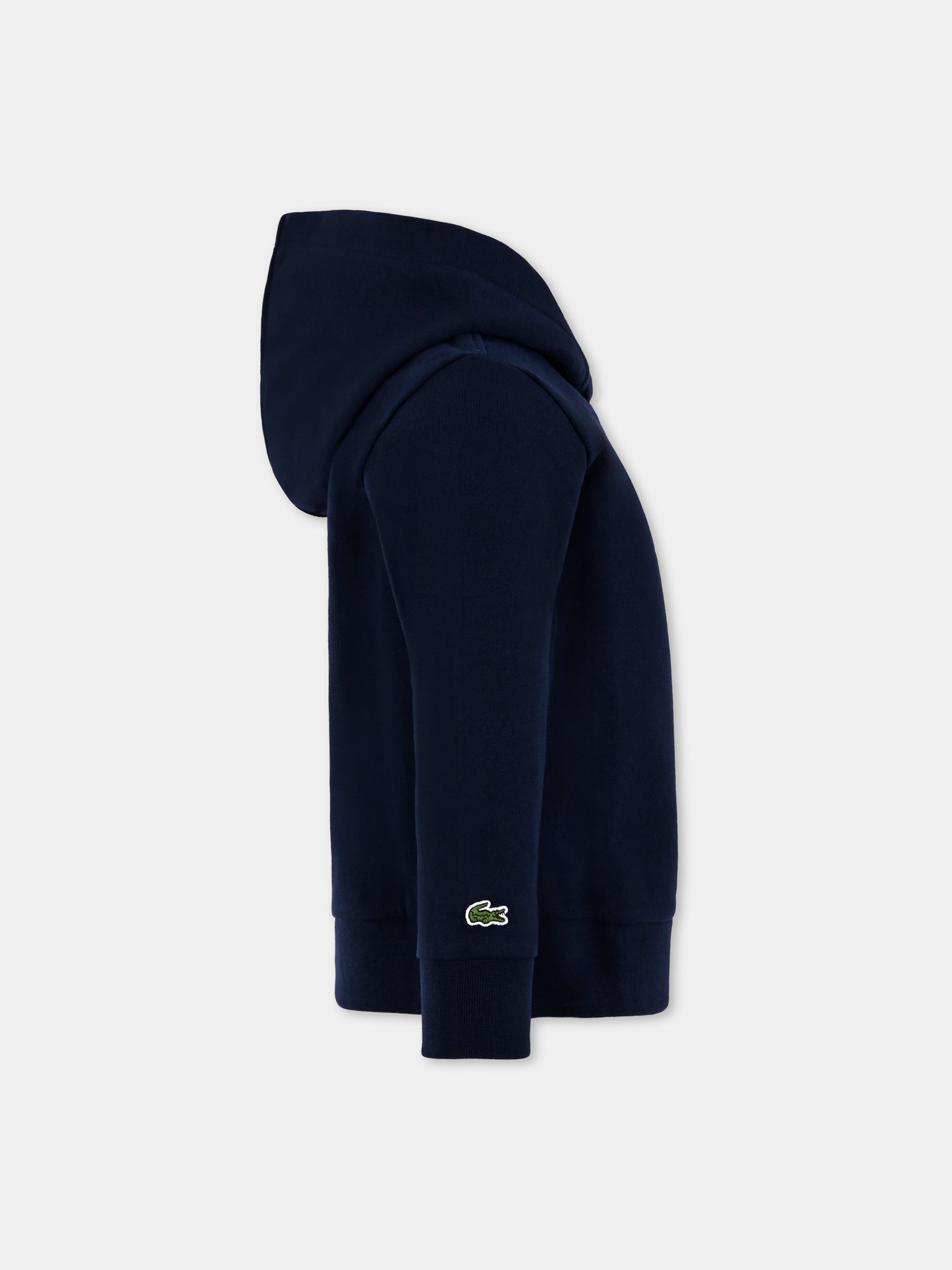 Felpa blu per bambino con logo e coccodrillo,Lacoste,SJ3004 166