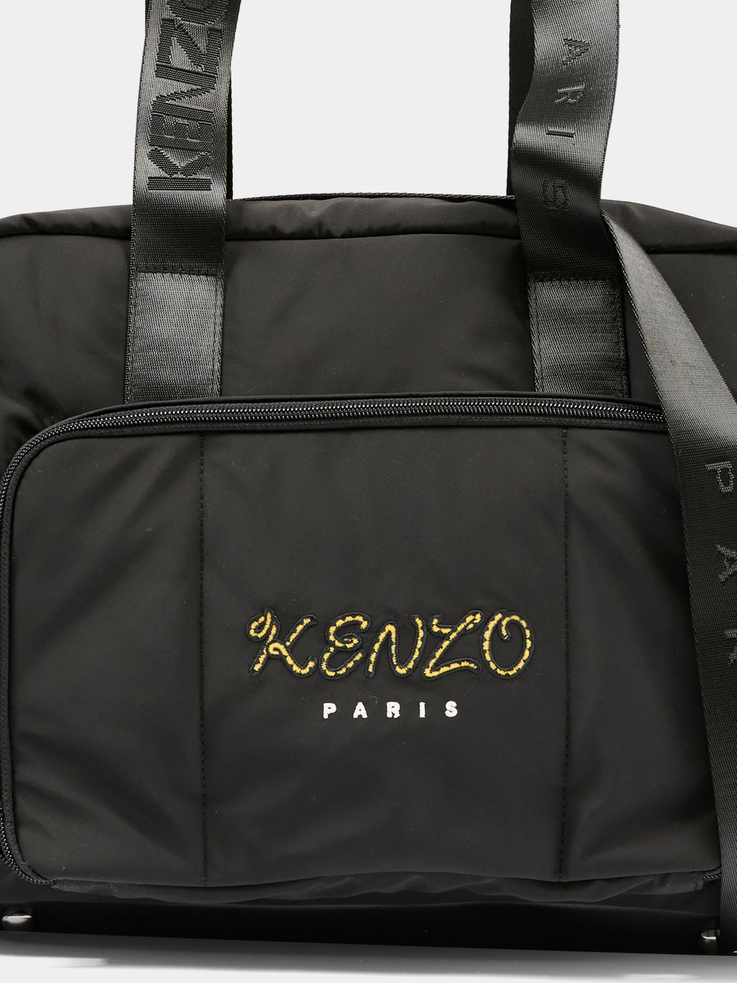 Borsa mamma nera per neonati con logo,Kenzo Kids,K61828 095