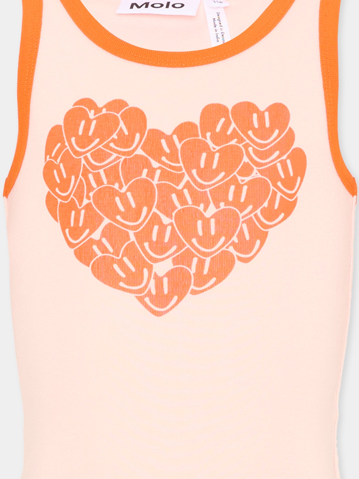 Canotta rosa per bambina con stampa,Molo,2S26A113 5647