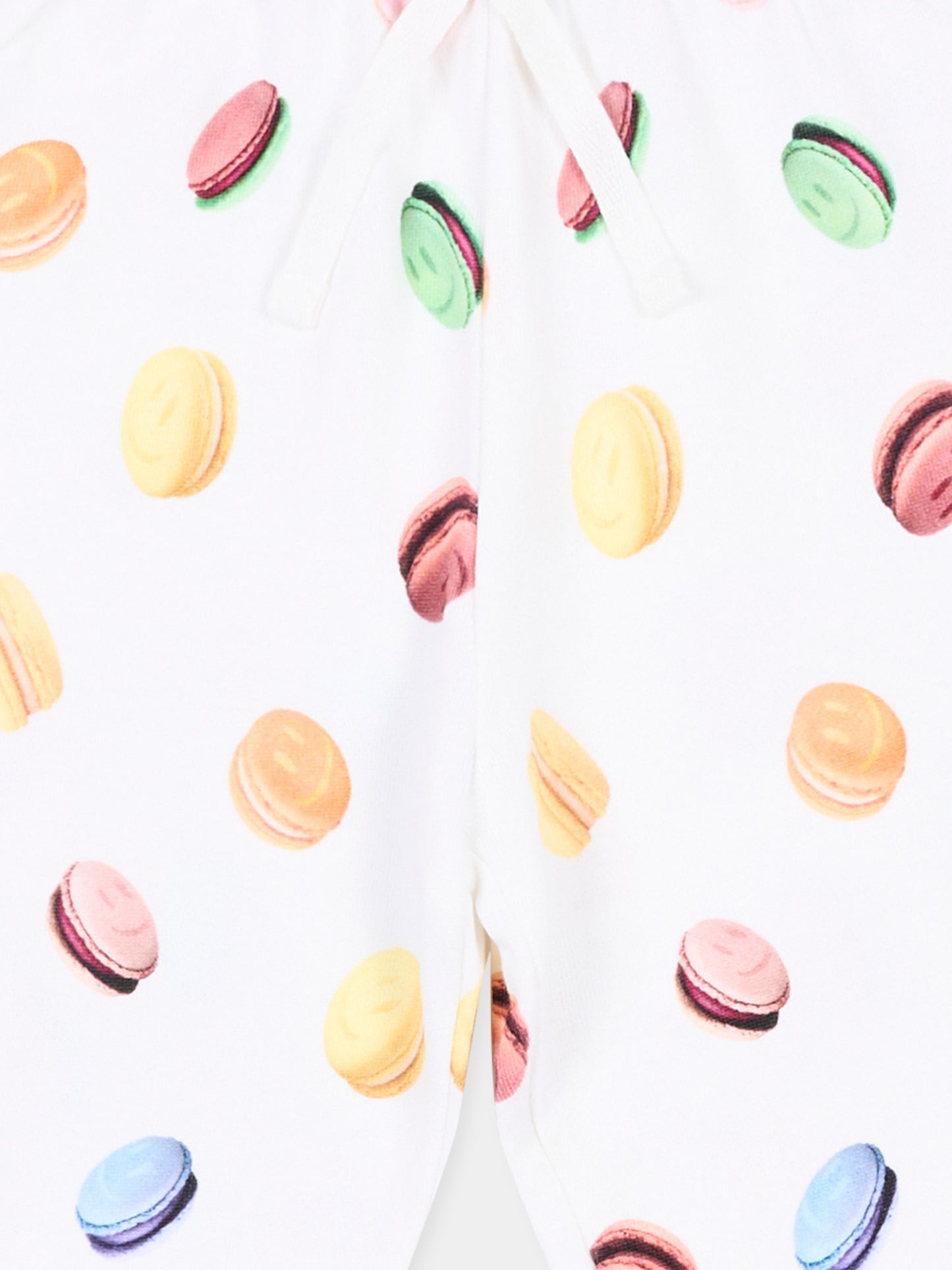 Pantaloni bianchi Simeon per neonata con stampa macarons,Molo,6S26I205 9571