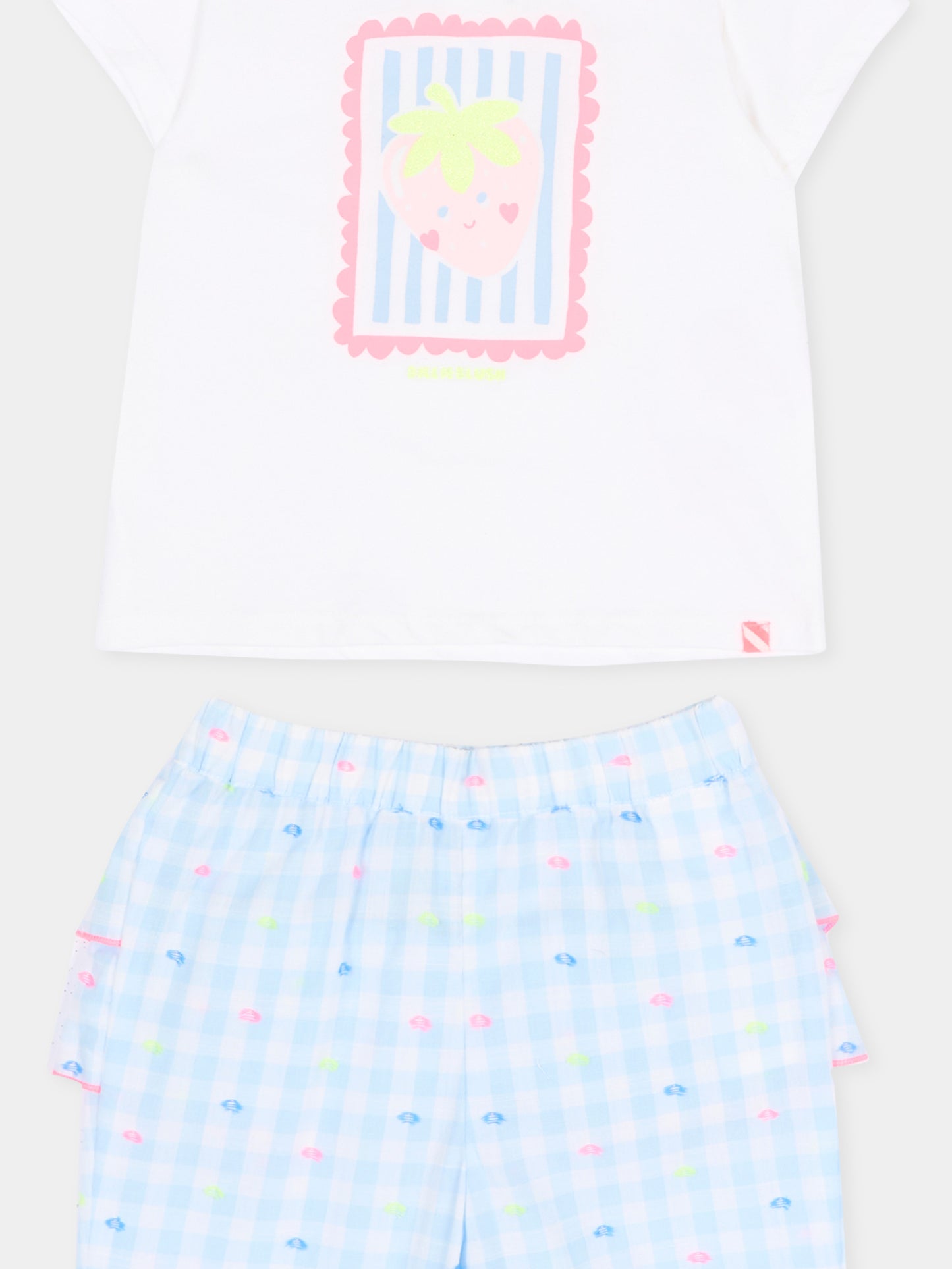 Completo sportivo multicolor per neonata con fragole,Billieblush,U21798 V21