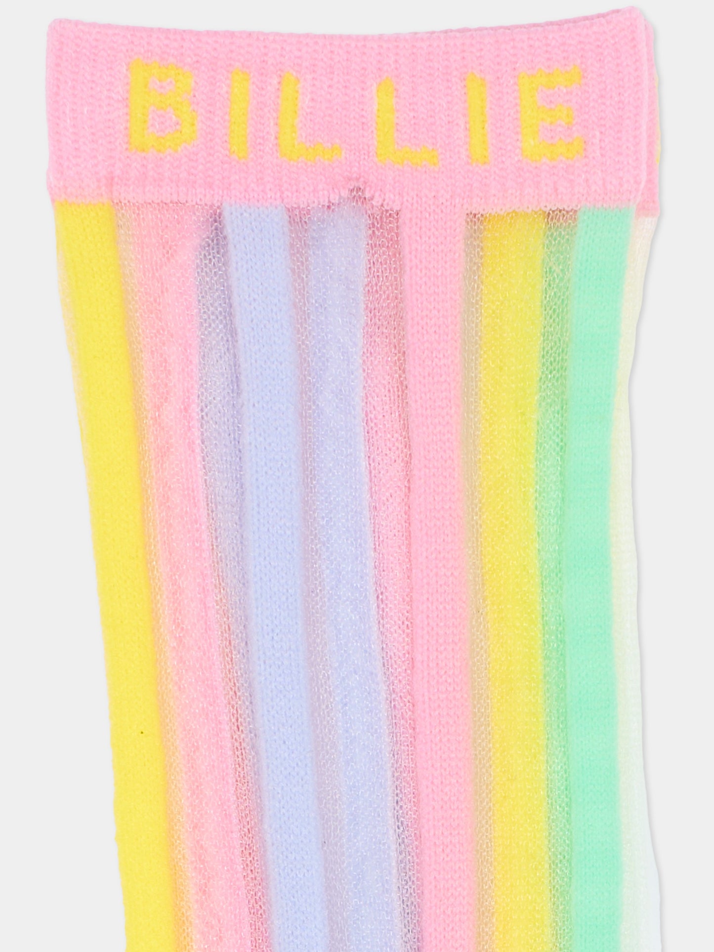 Calzini multicolor per bambina con logo,Billieblush,U22030 46N
