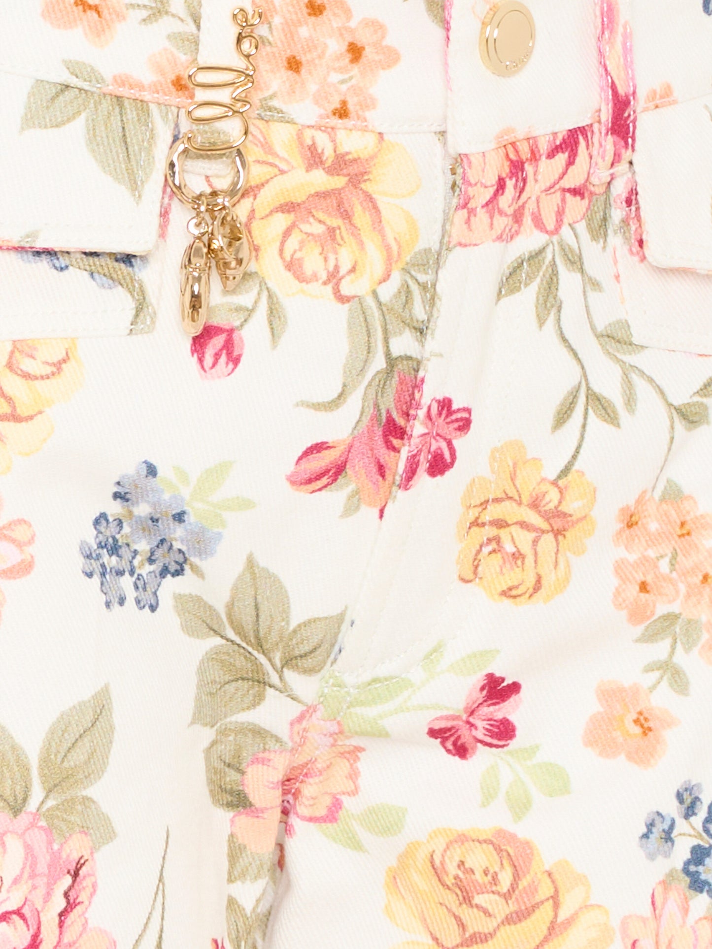 Pantaloni multicolor floreali per bambina,Chloé Kids,C20830 S95