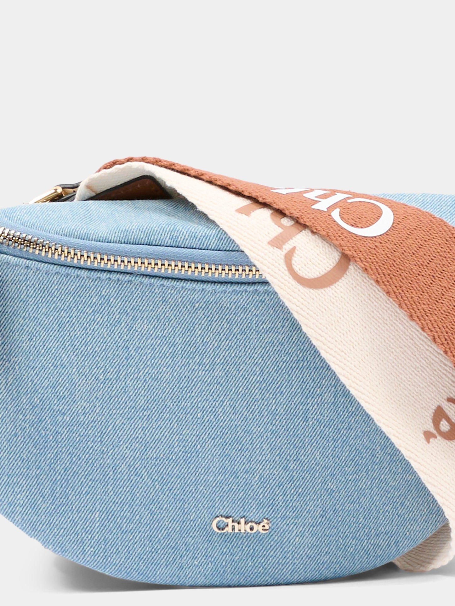 Marsupio denim per bambina con logo,Chloé Kids,C20880 Z10