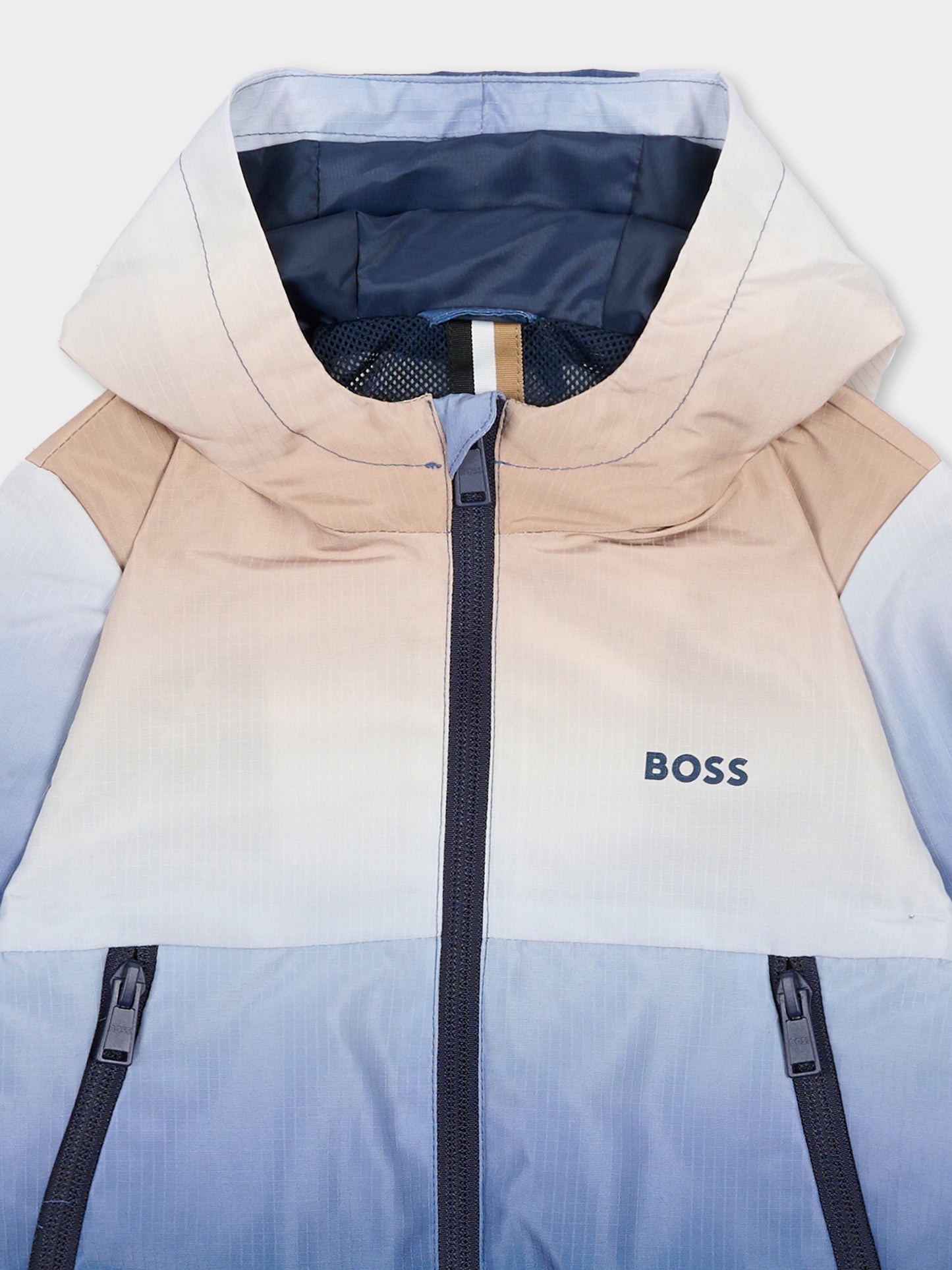 Giacca a vento multicolor per neonato con logo,Boss,J52862 78K