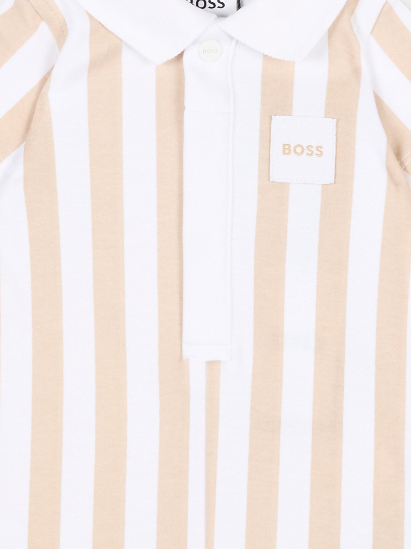 Pagliaccetto beige a righe per neonato,Boss,J53032 249