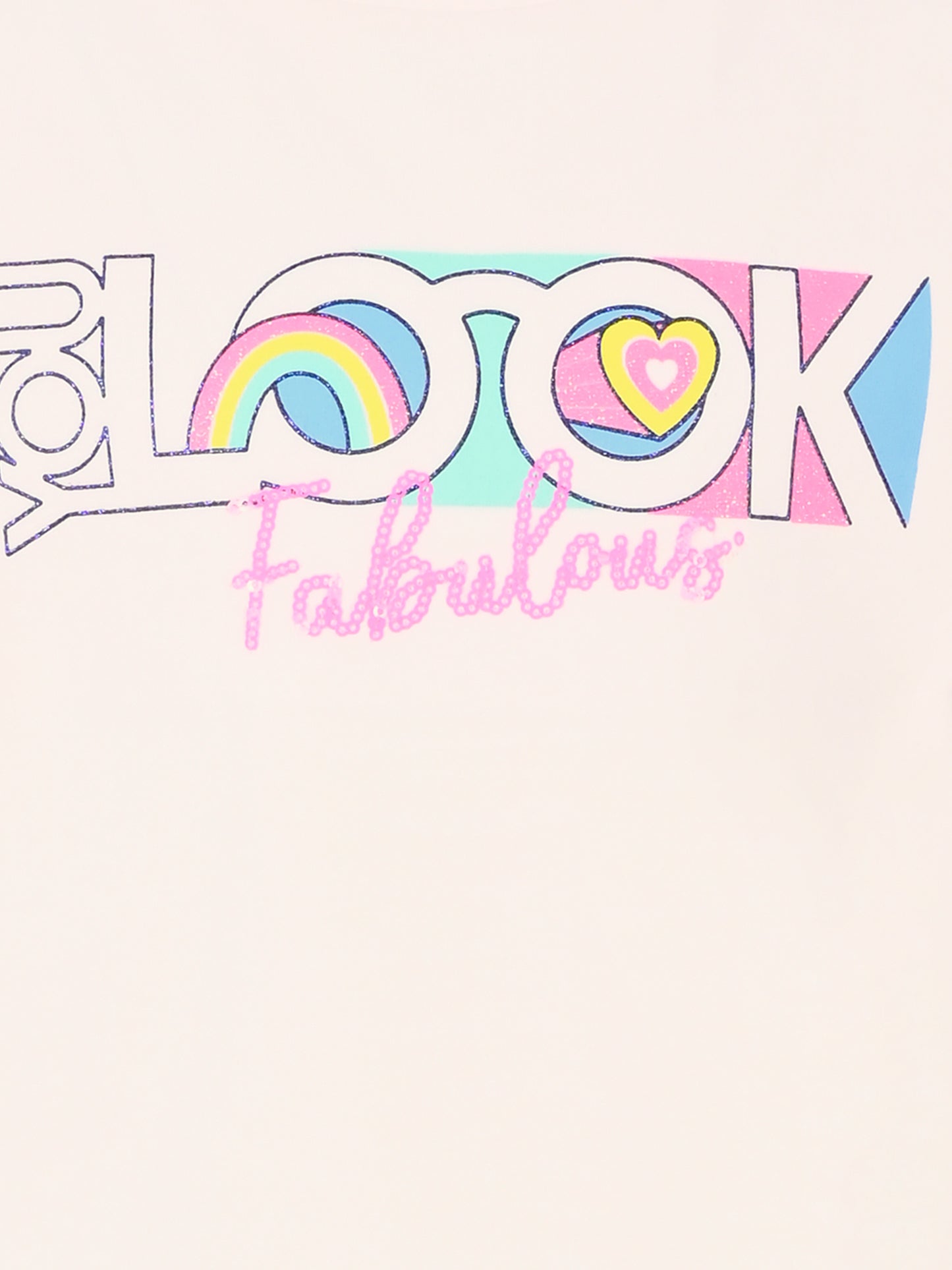 T-shirt rosa per bambina con scritta,Billieblush,U20481 44L