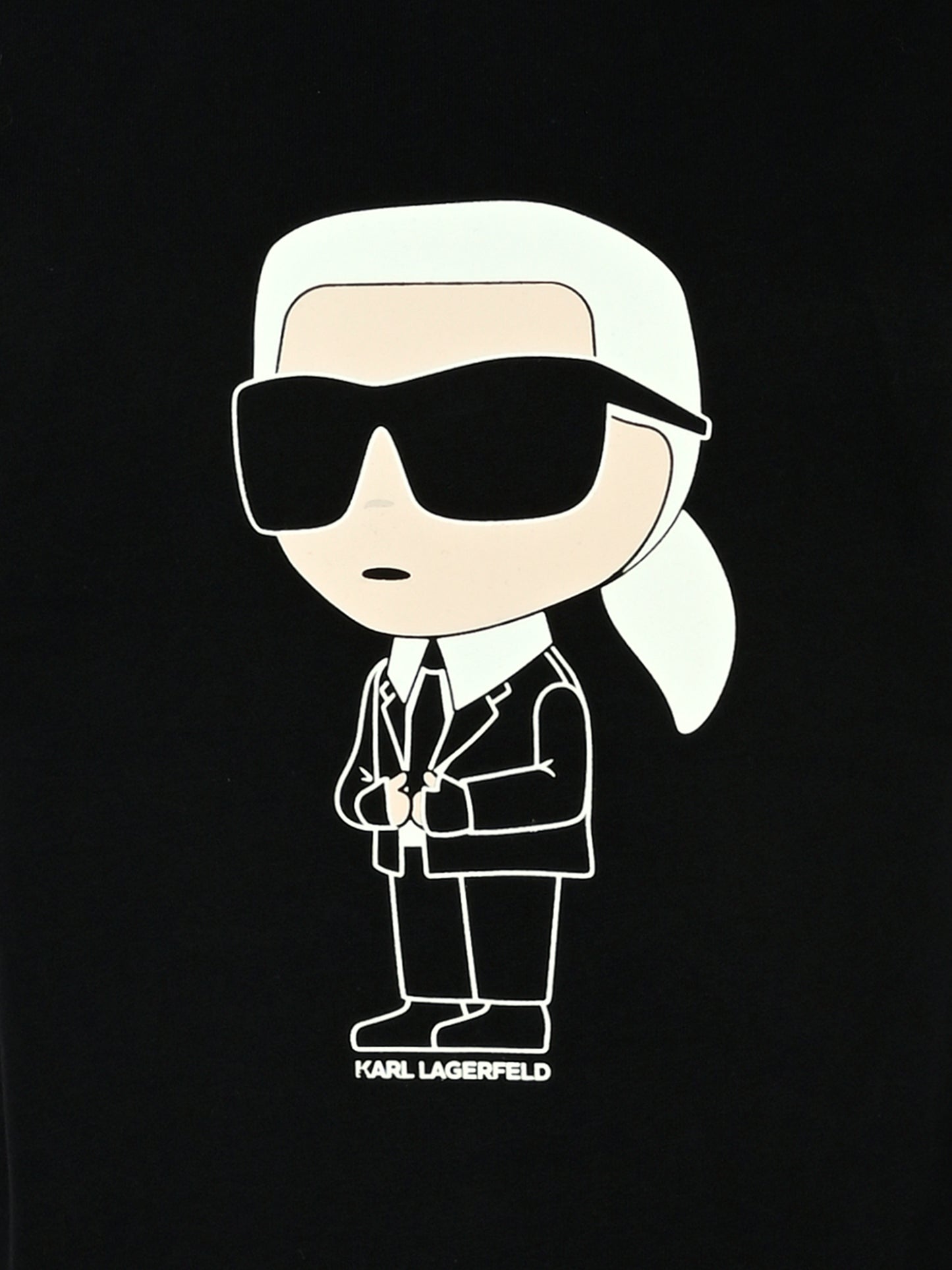 T-shirt nera per bambino con stampa Karl Lagerfeld,Karl Lagerfeld Kids,Z30240 09B