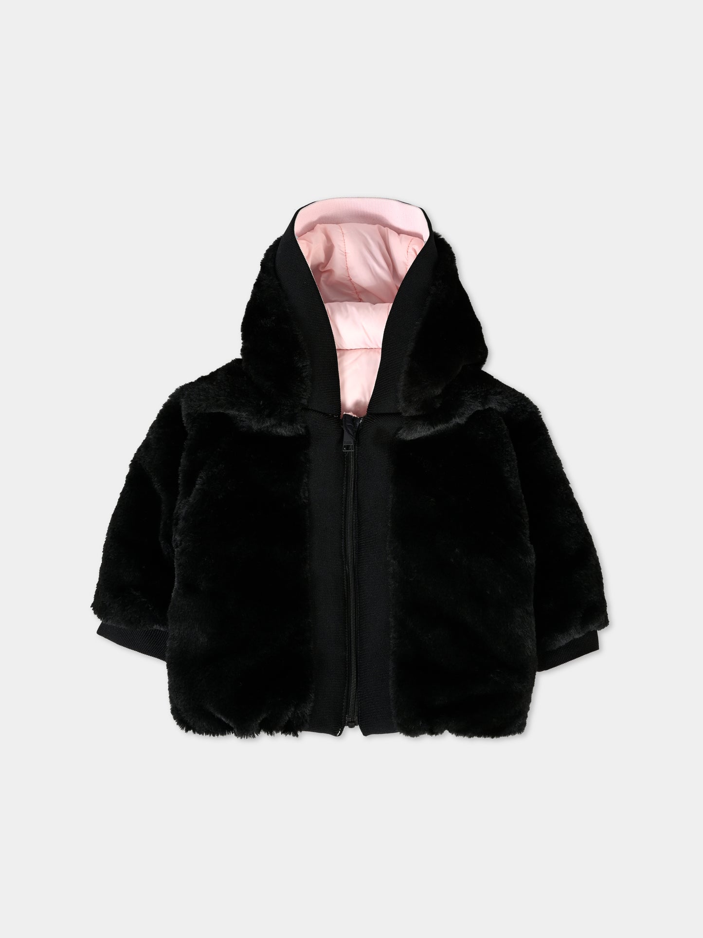 Piumino rosa per neonata con logo,Karl Lagerfeld Kids,Z30286 S90