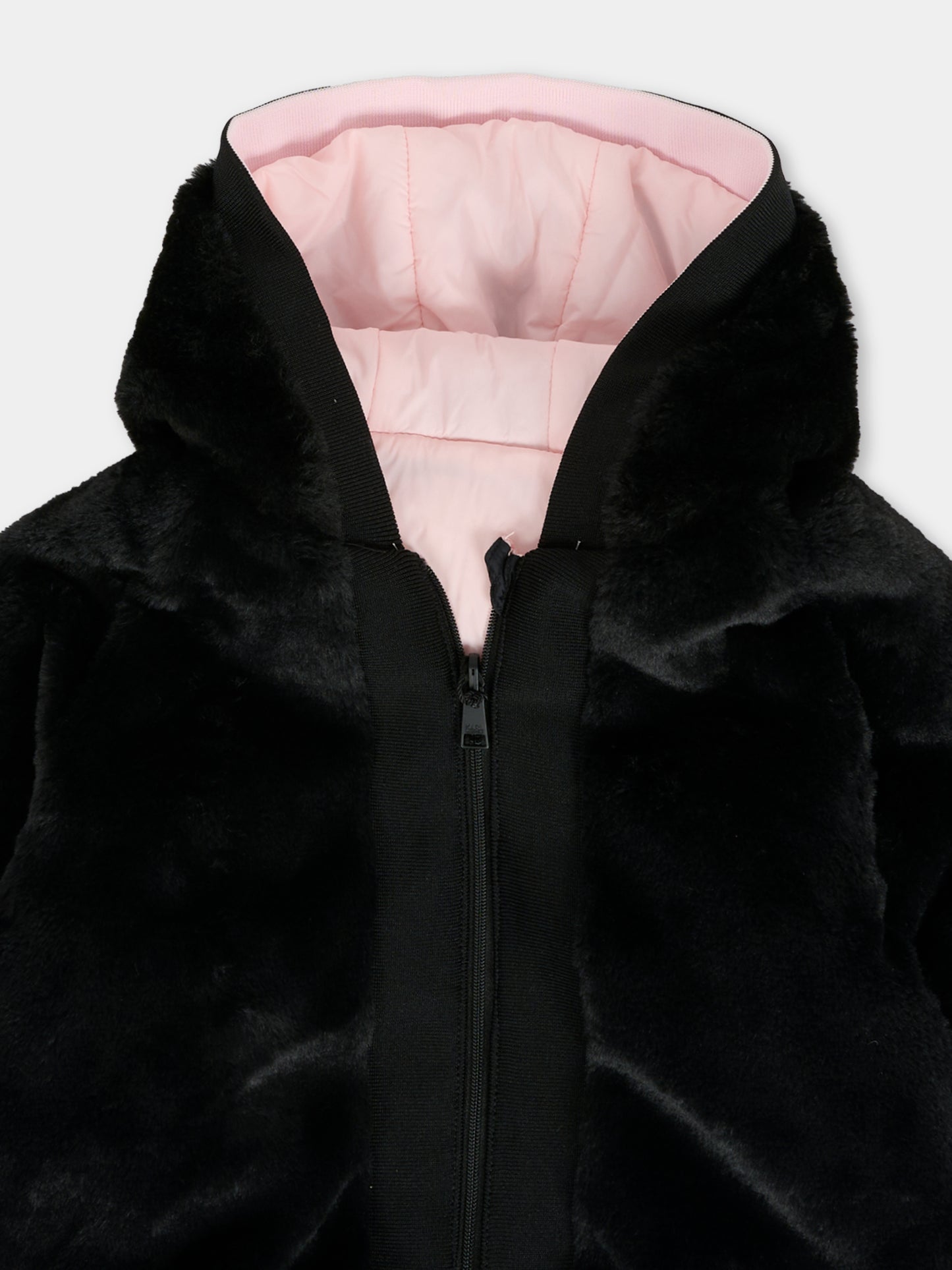 Piumino rosa per bambina con logo,Karl Lagerfeld Kids,Z30286 S90