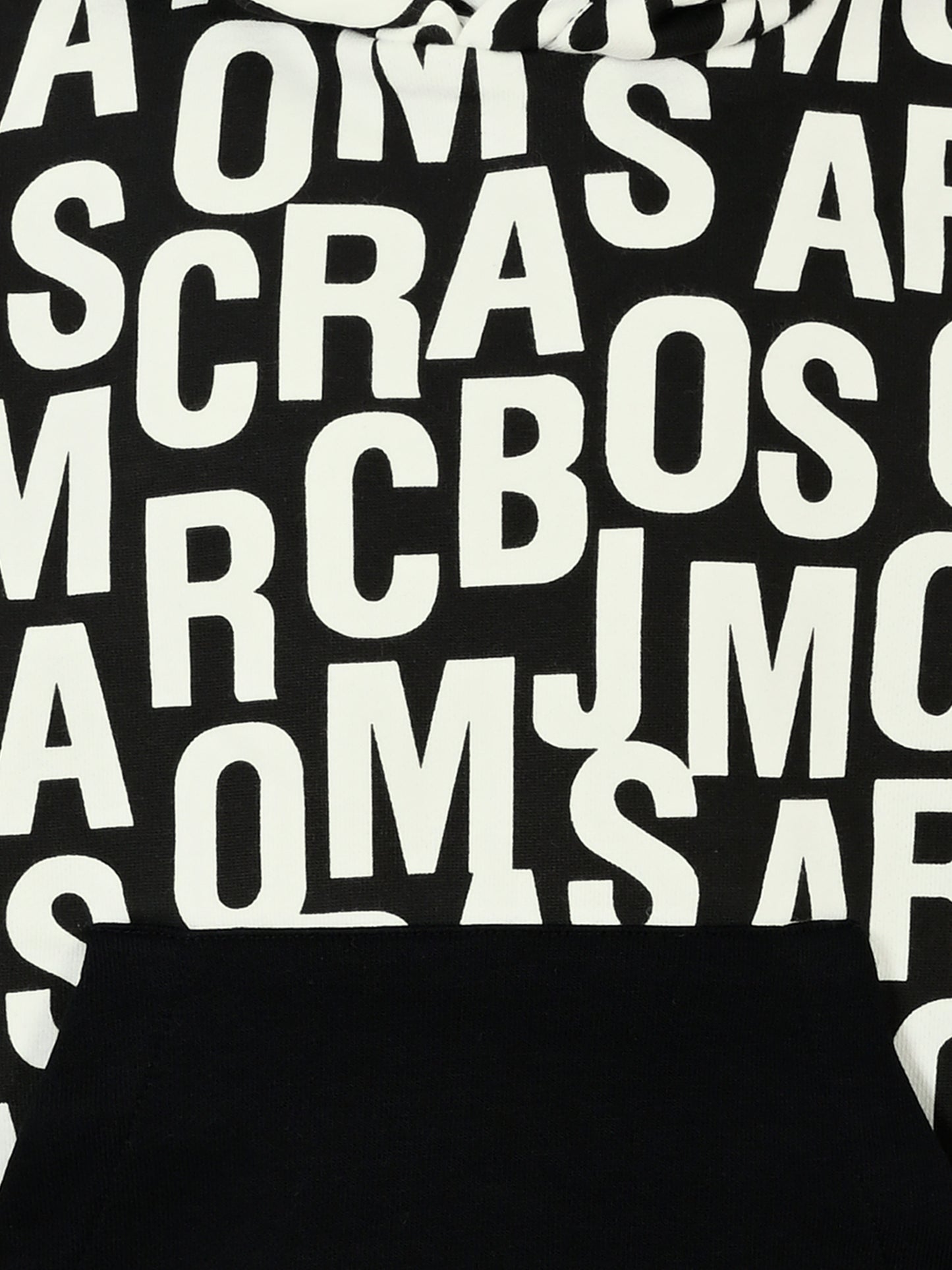 Felpa nera per bambino con logo all over,Marc Jacobs,W60340 09B