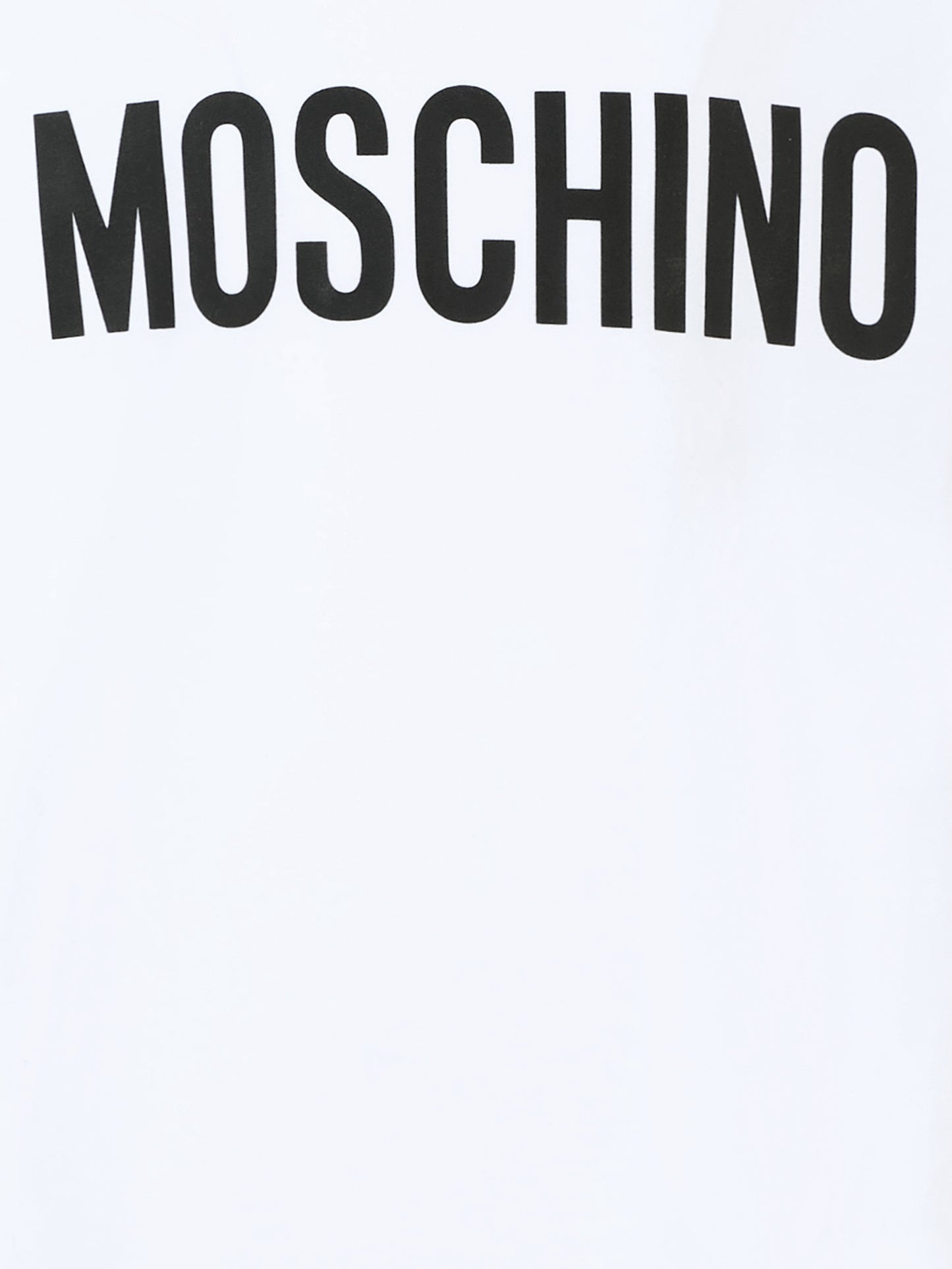 Vestito bianco per bambina con logo,Moschino Kids,HDV0GN LBA10 10101