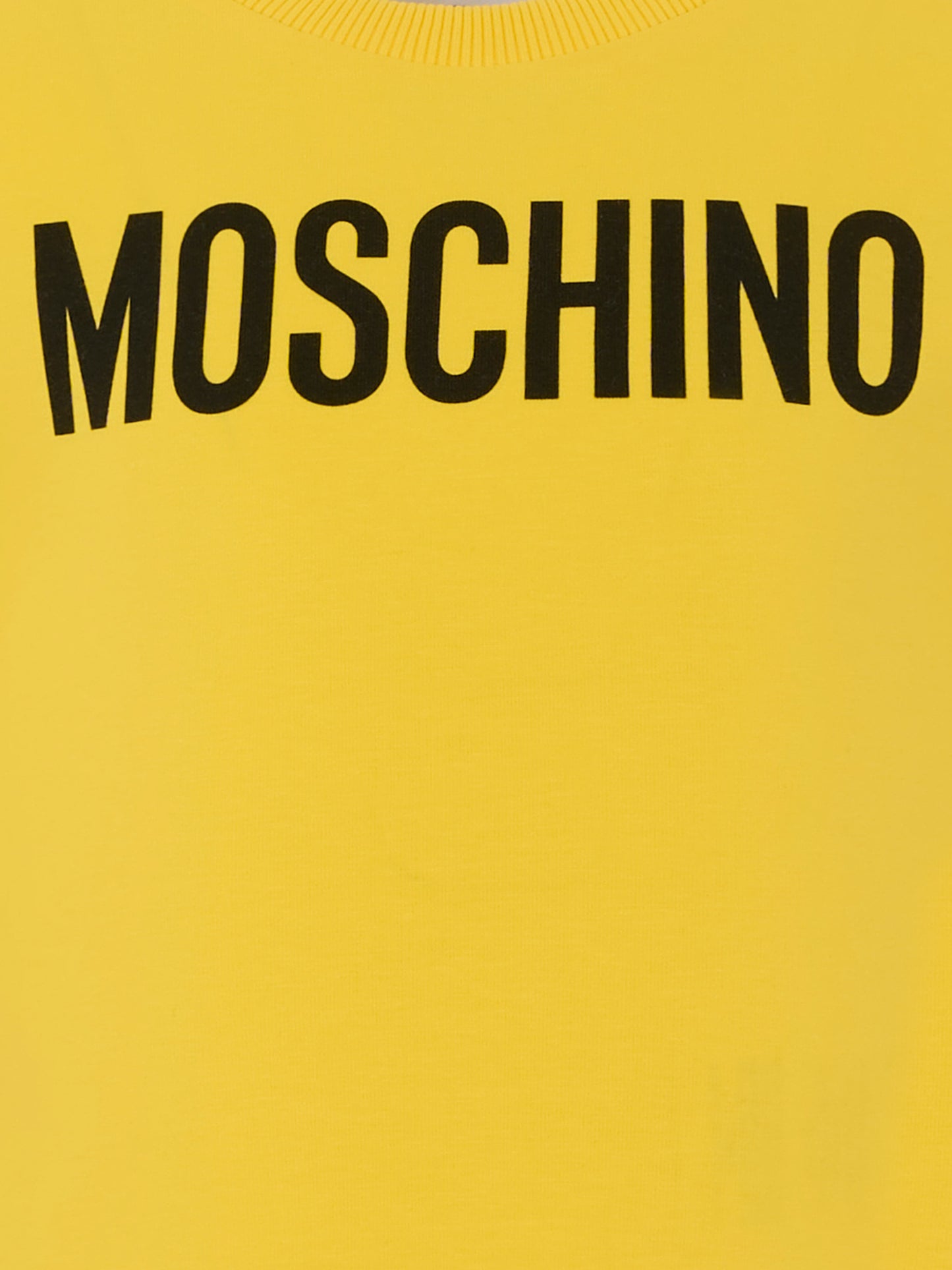 T-shirt gialla per bambini con logo,Moschino Kids,HUM05C LBA10 50577