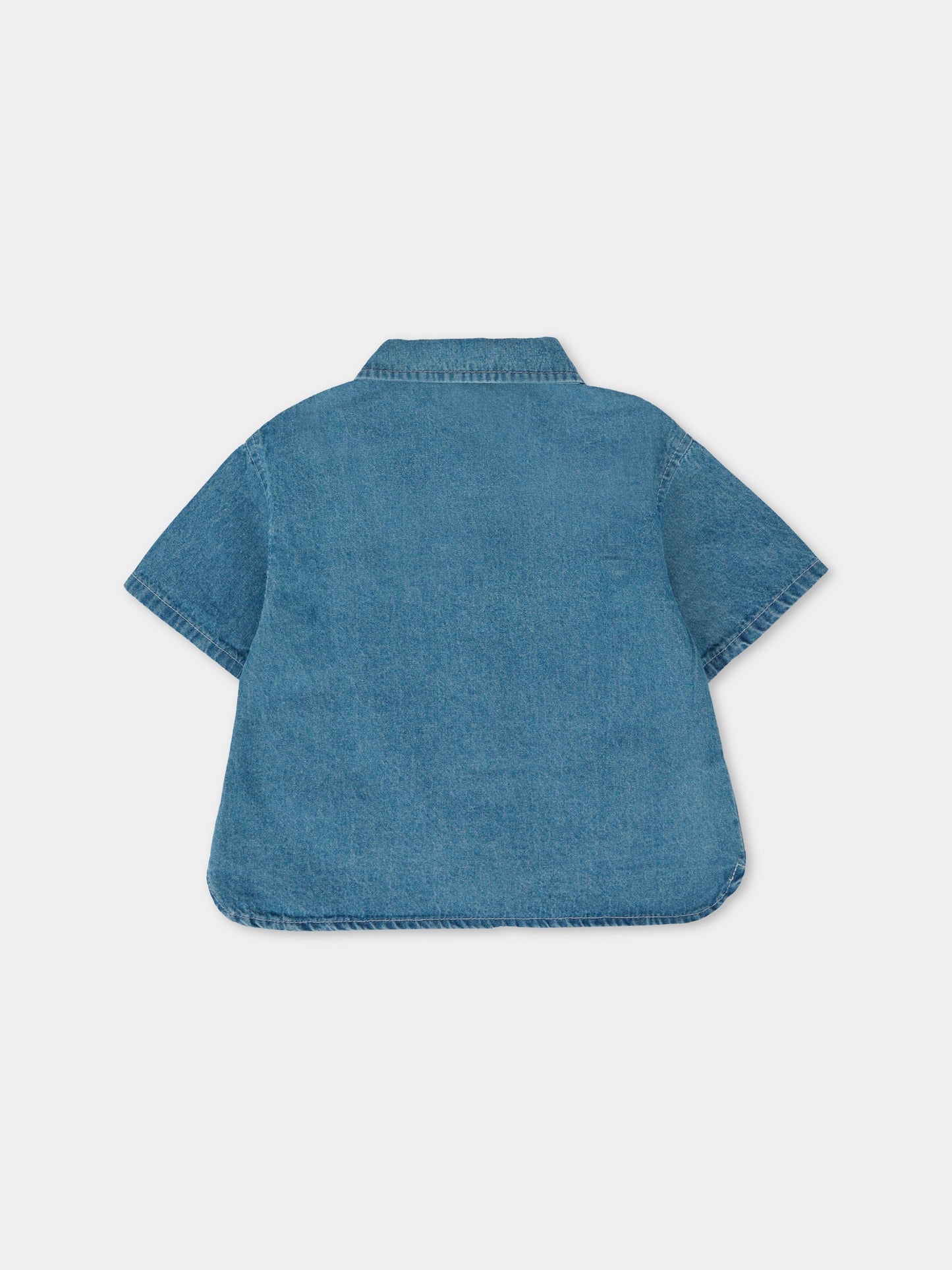 Camicia denim per neonati con Teddy Bear,Moschino Kids,MUC01F L0E13 40933