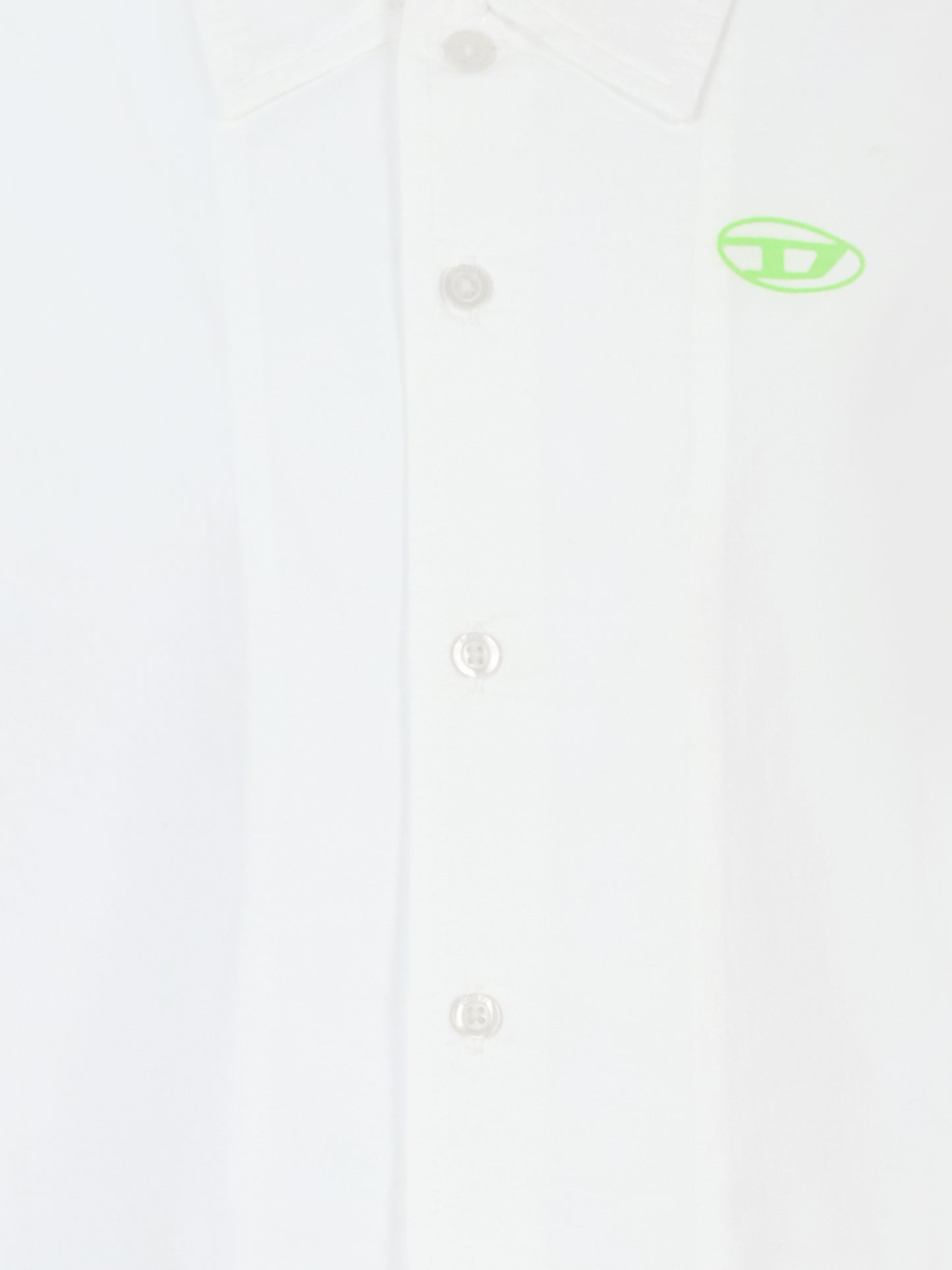 Camicia bianca per bambino con logo verde fluo,Diesel,J02286 KXBA8 K100D