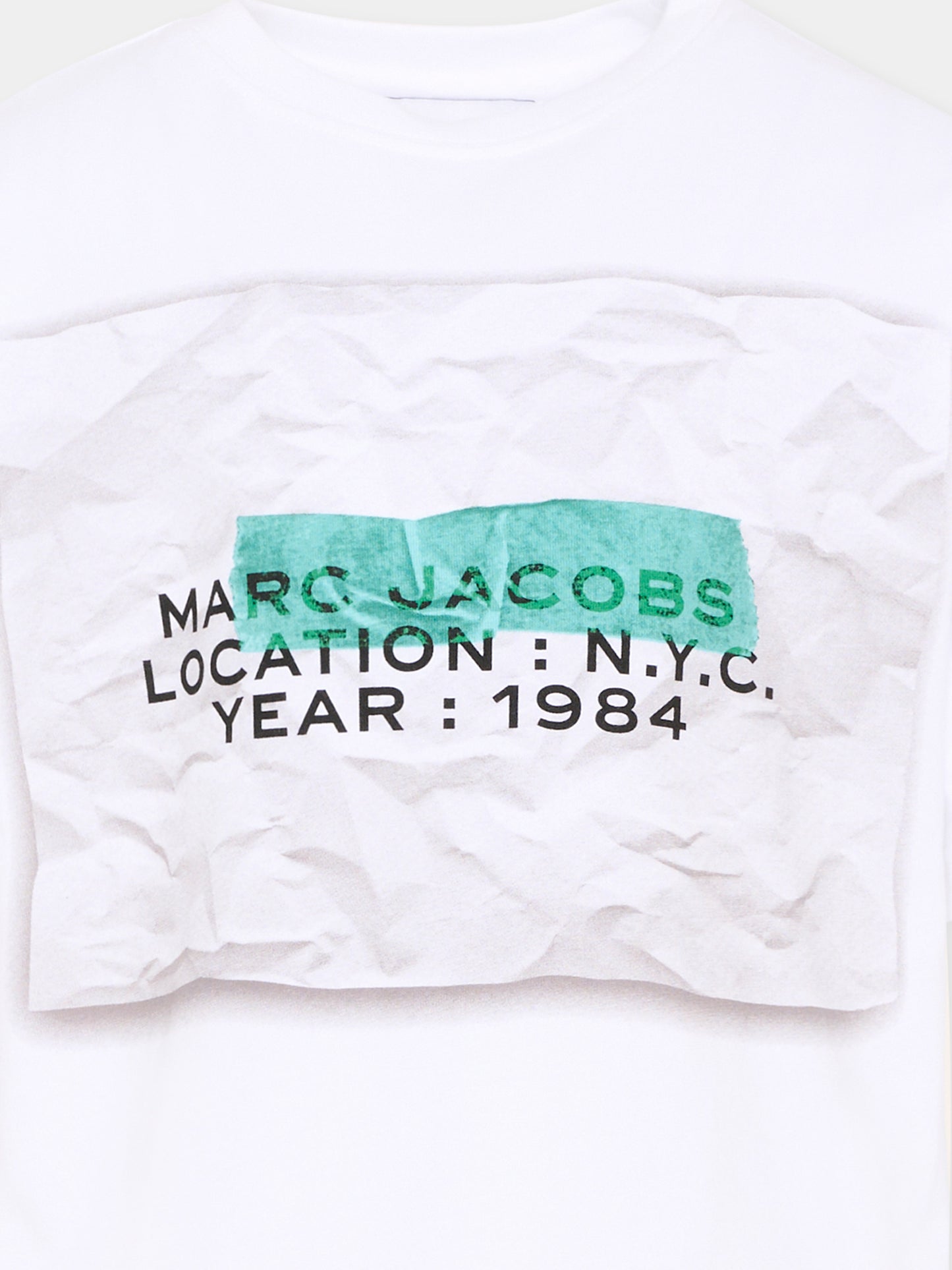 T-Shirt bianca per bambini con logo,Marc Jacobs,W60764 U31