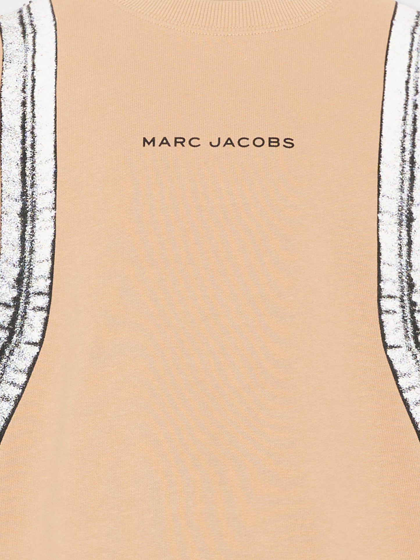 Felpa beige per bambino con stampa zaino,Marc Jacobs,W60798 215