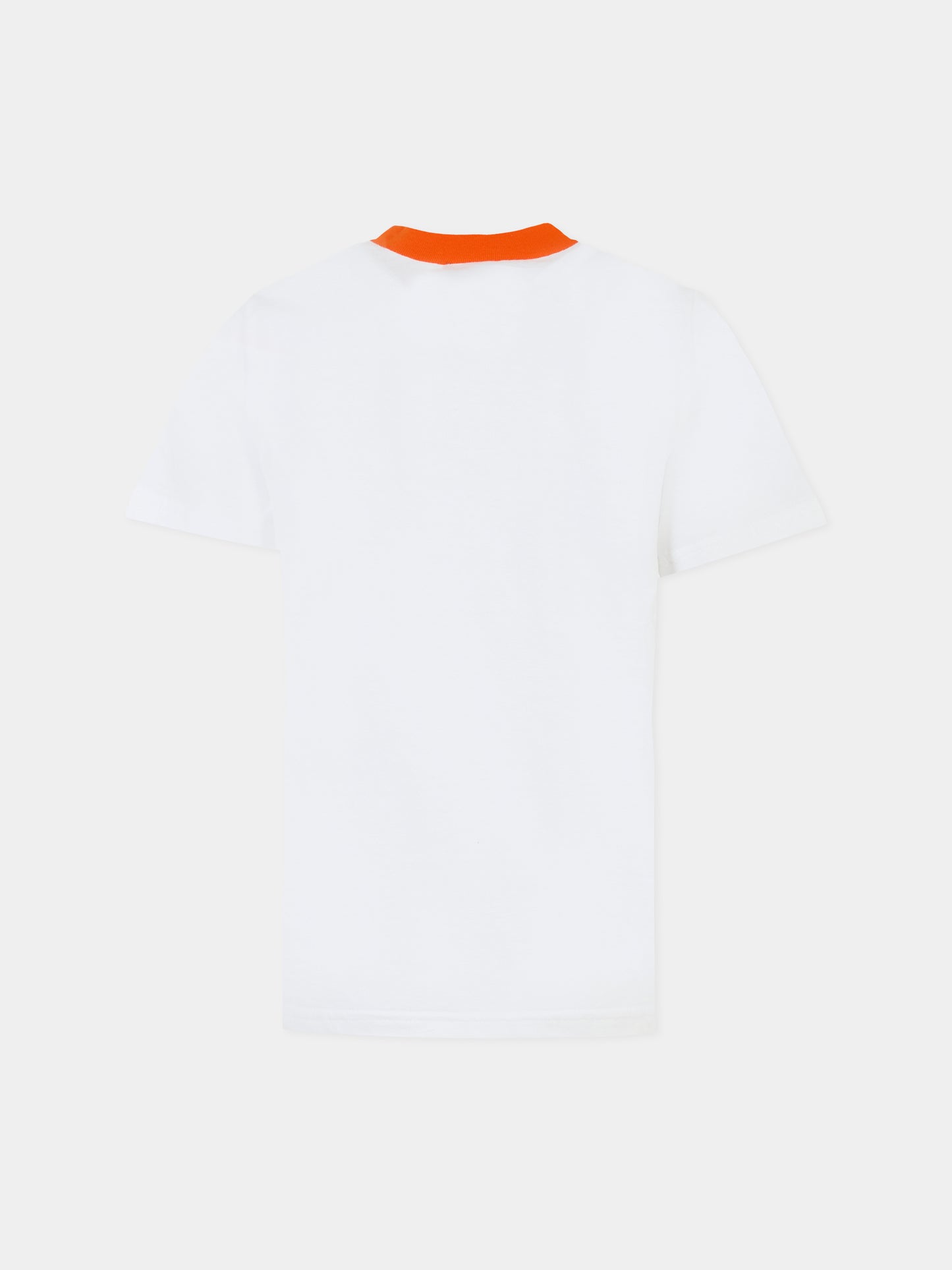 T-shirt bianca per bambino con stampa cuffie,N°21 Kids,N2103H N0199 0N100