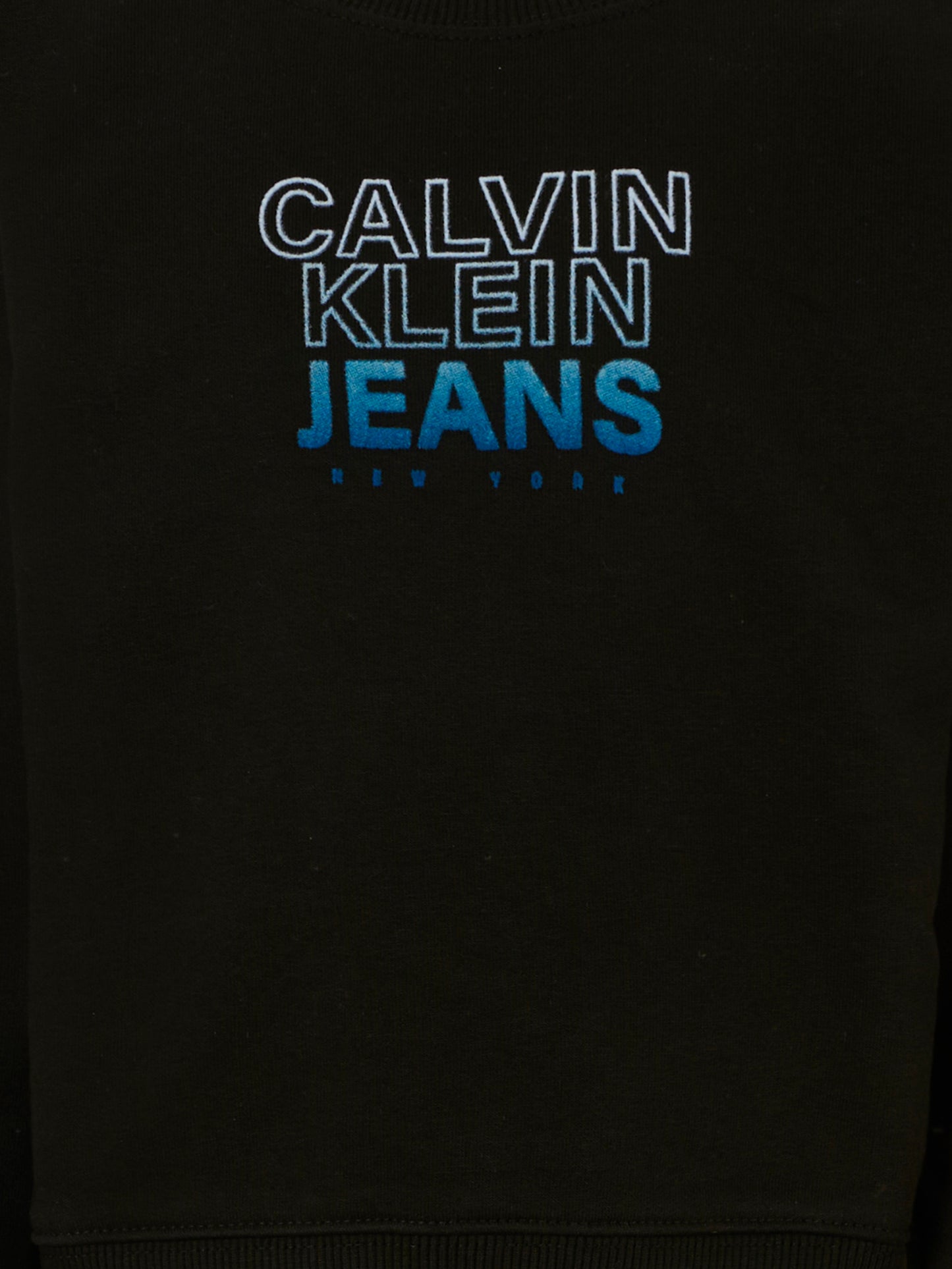 Felpa nera per bambino con logo,Calvin Klein Kids,IB0IB02376 BEH