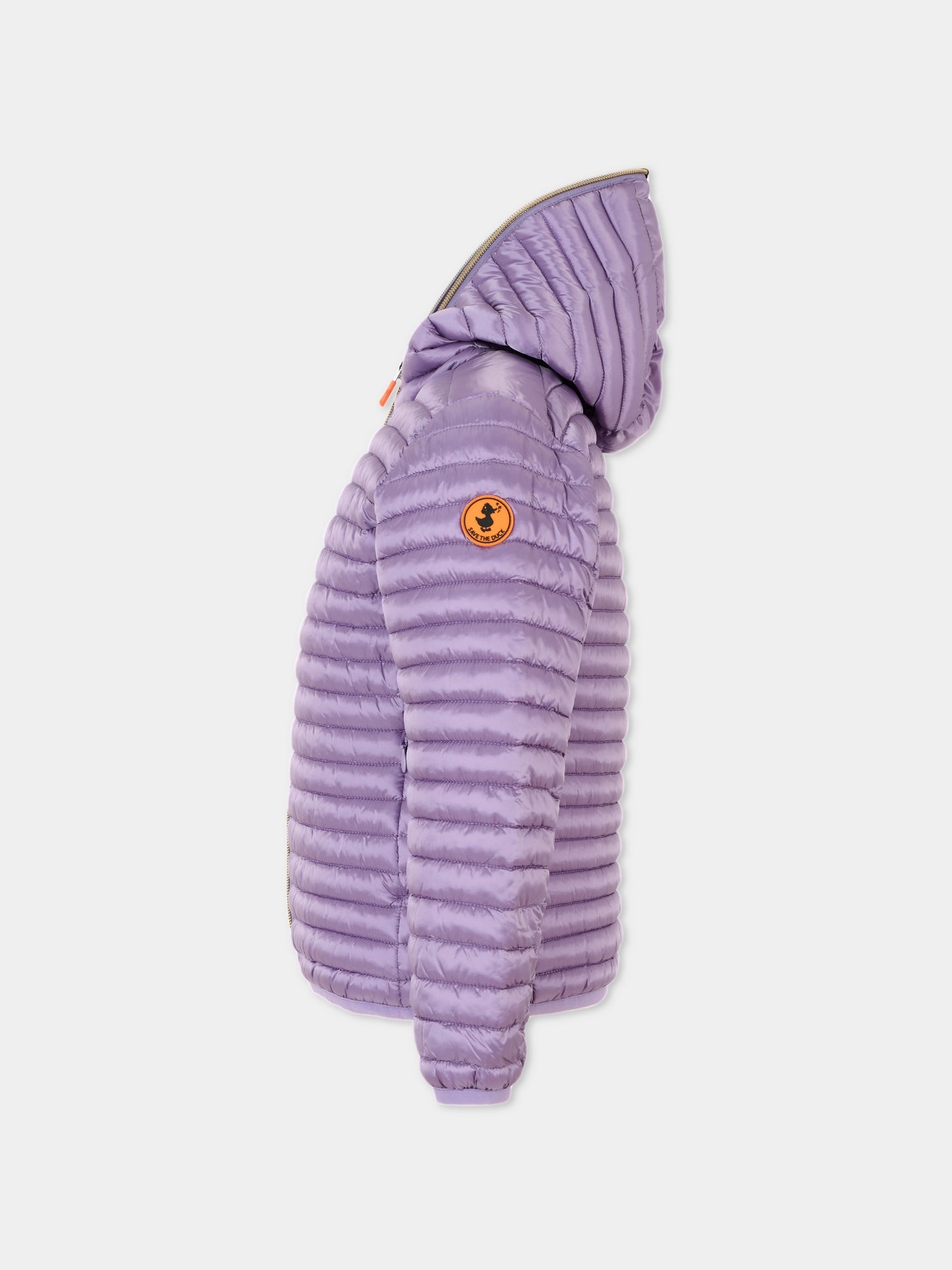 Piumino Rosy viola per bambina con logo,Save The Duck Kids,J32310G IRIS20 80042