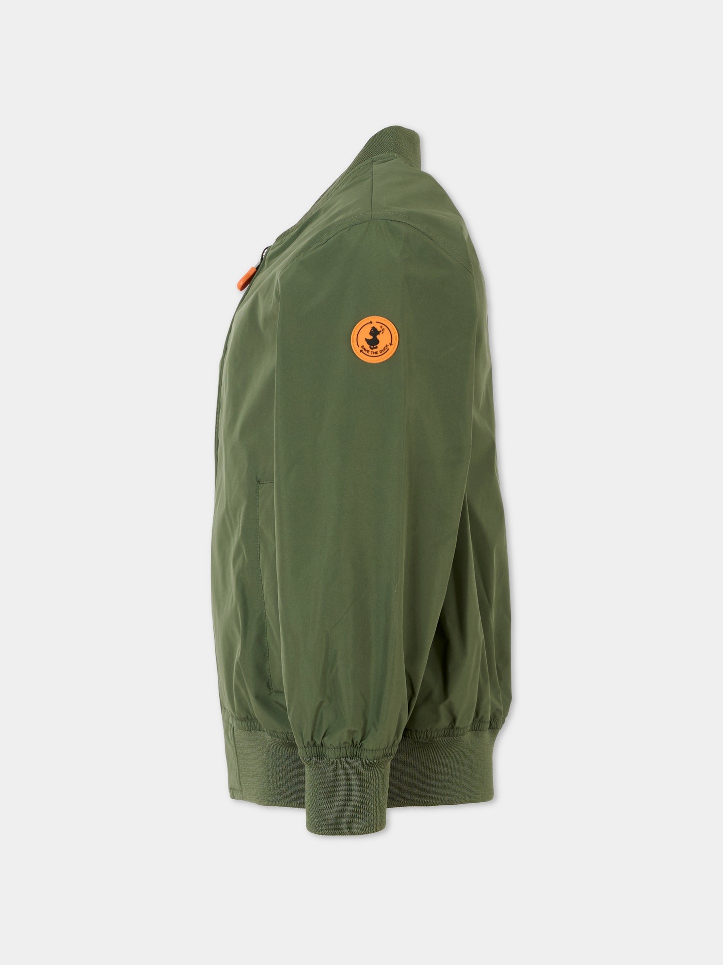 Giubbotto verde Sloan per bambino con logo,Save The Duck Kids,J31163X WIND20 50028