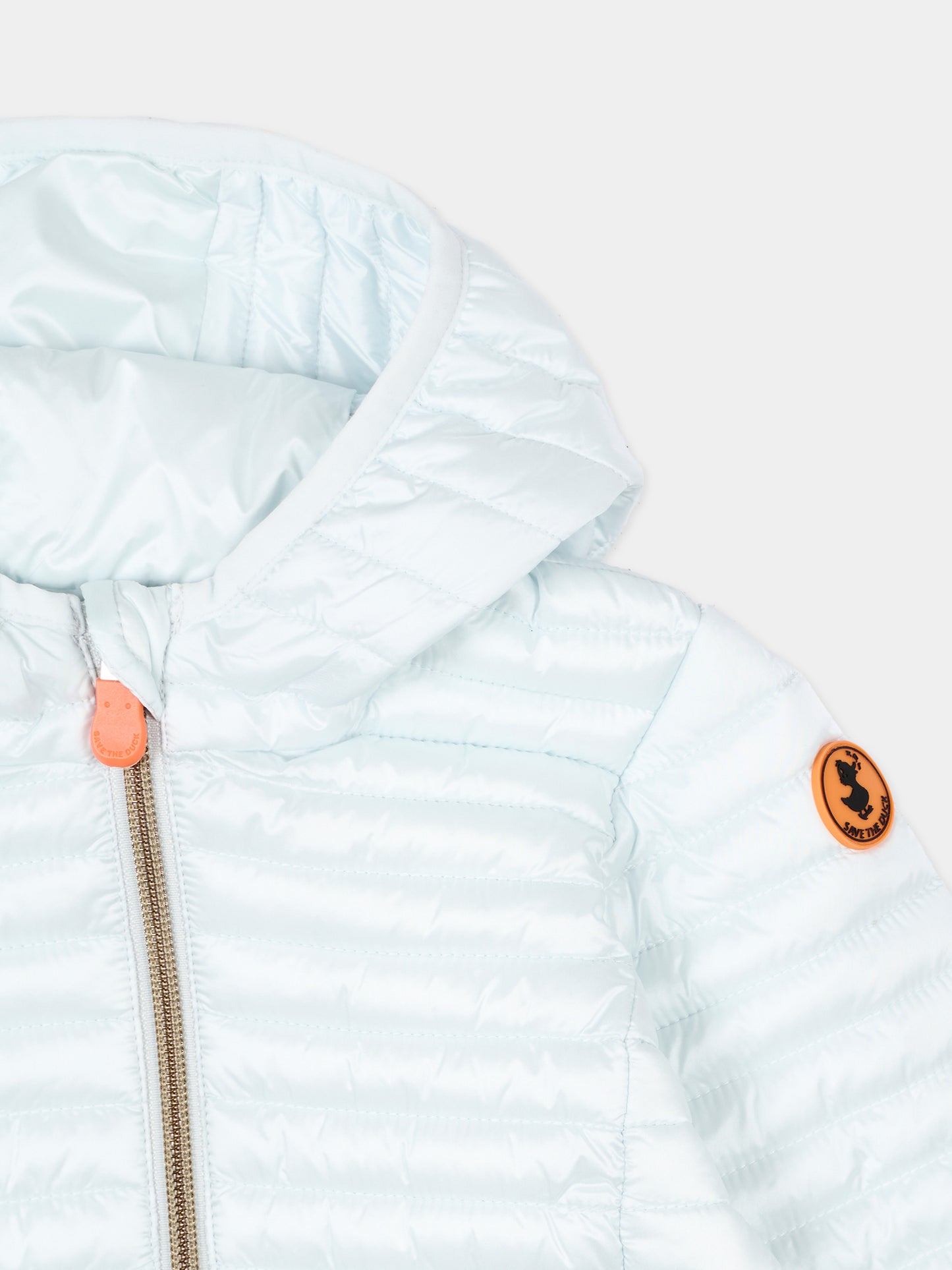 Piumino celeste Lucy per neonato con logo,Save The Duck Kids,I30005G IRIS22 90073