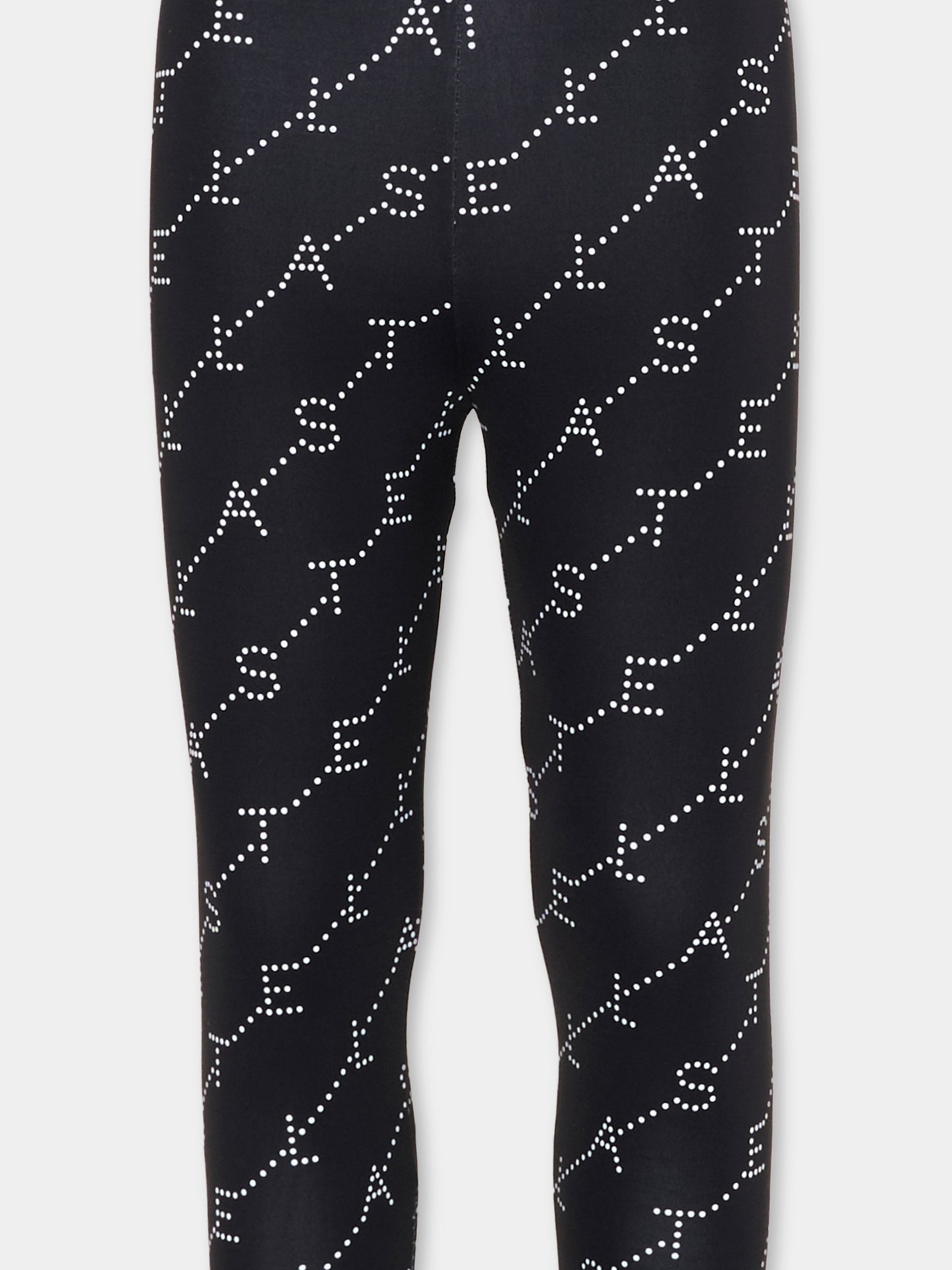 Leggings neri per bambina con logo,Stella Mccartney Kids,TY6D30-Z3479 930BC