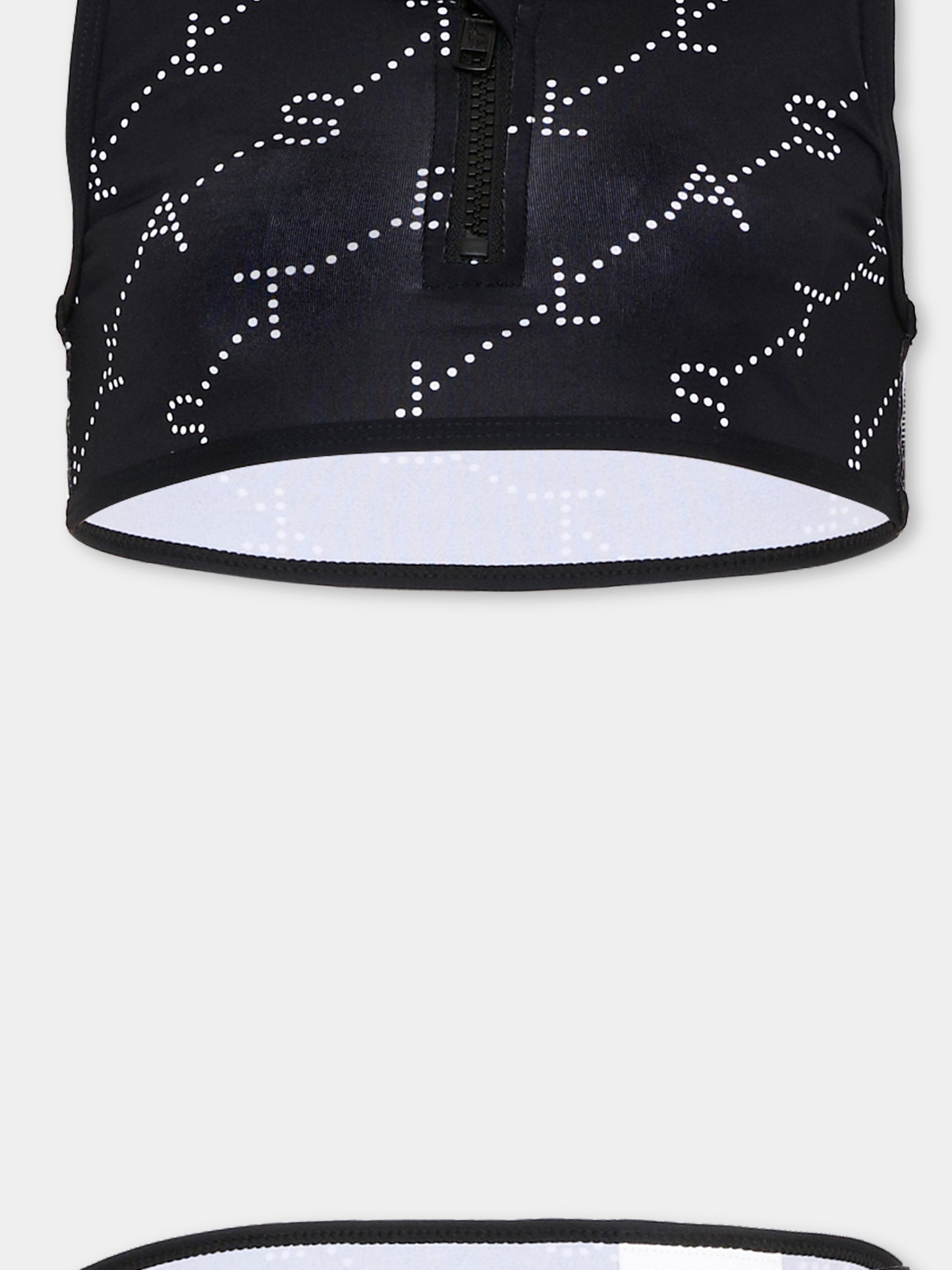 Slip e bikini nero per bambina con logo,Stella Mccartney Kids,TYCA15-Z3479 930BC