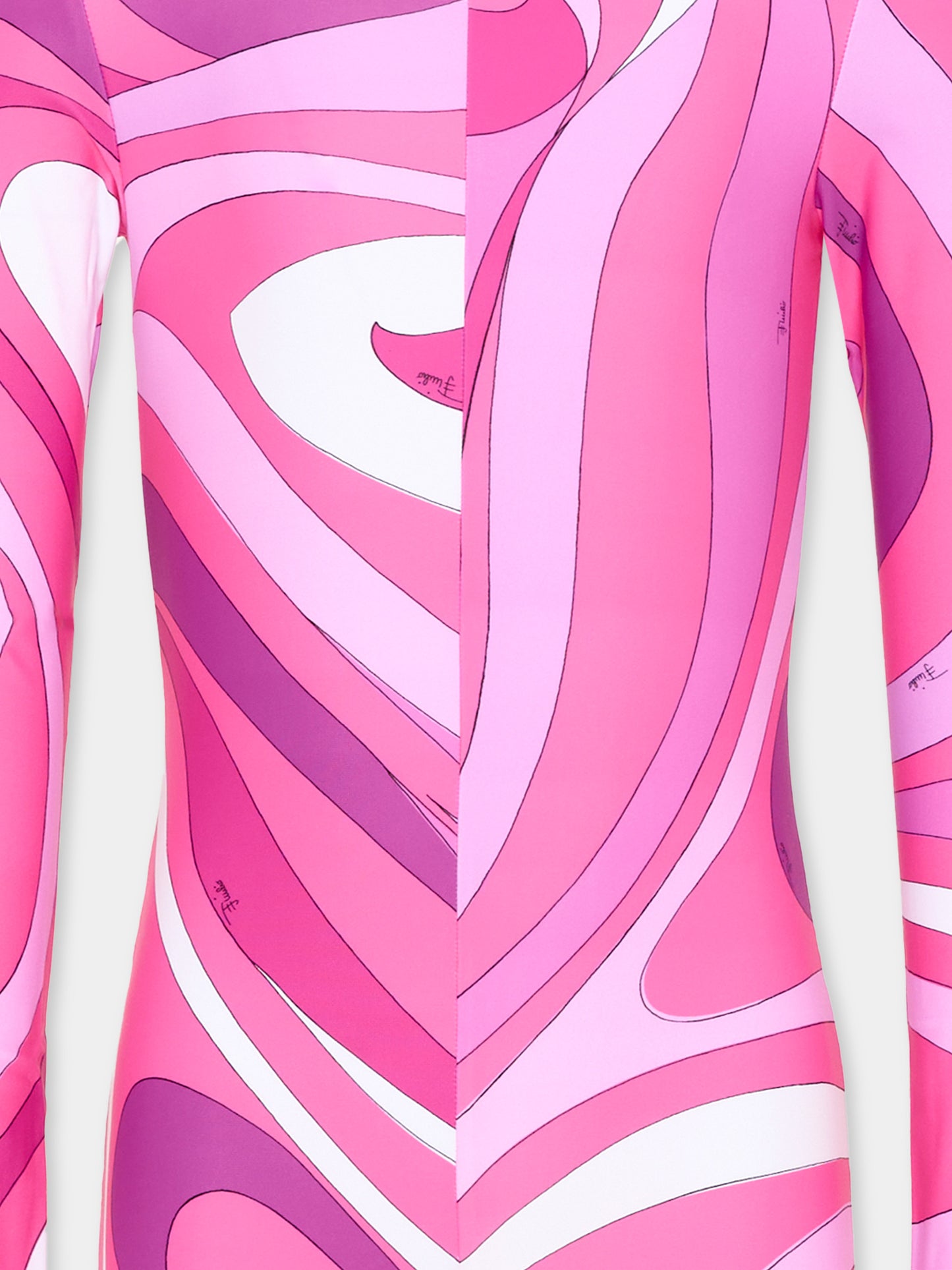 Tuta anti UV viola per bambina stampa vortici,Emilio Pucci Junior,PYCA29-Z3747 570BC